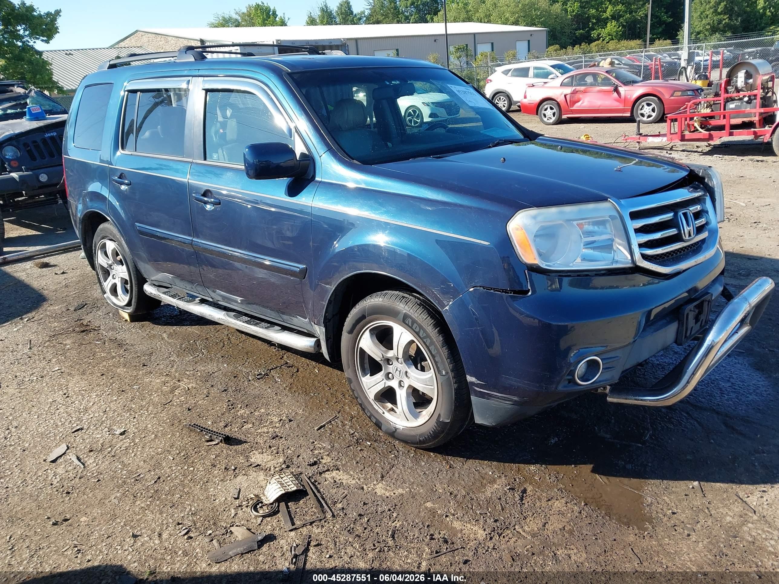 2012 Honda Pilot Ex-l Navy vin: 5FNYF4H52CB036898