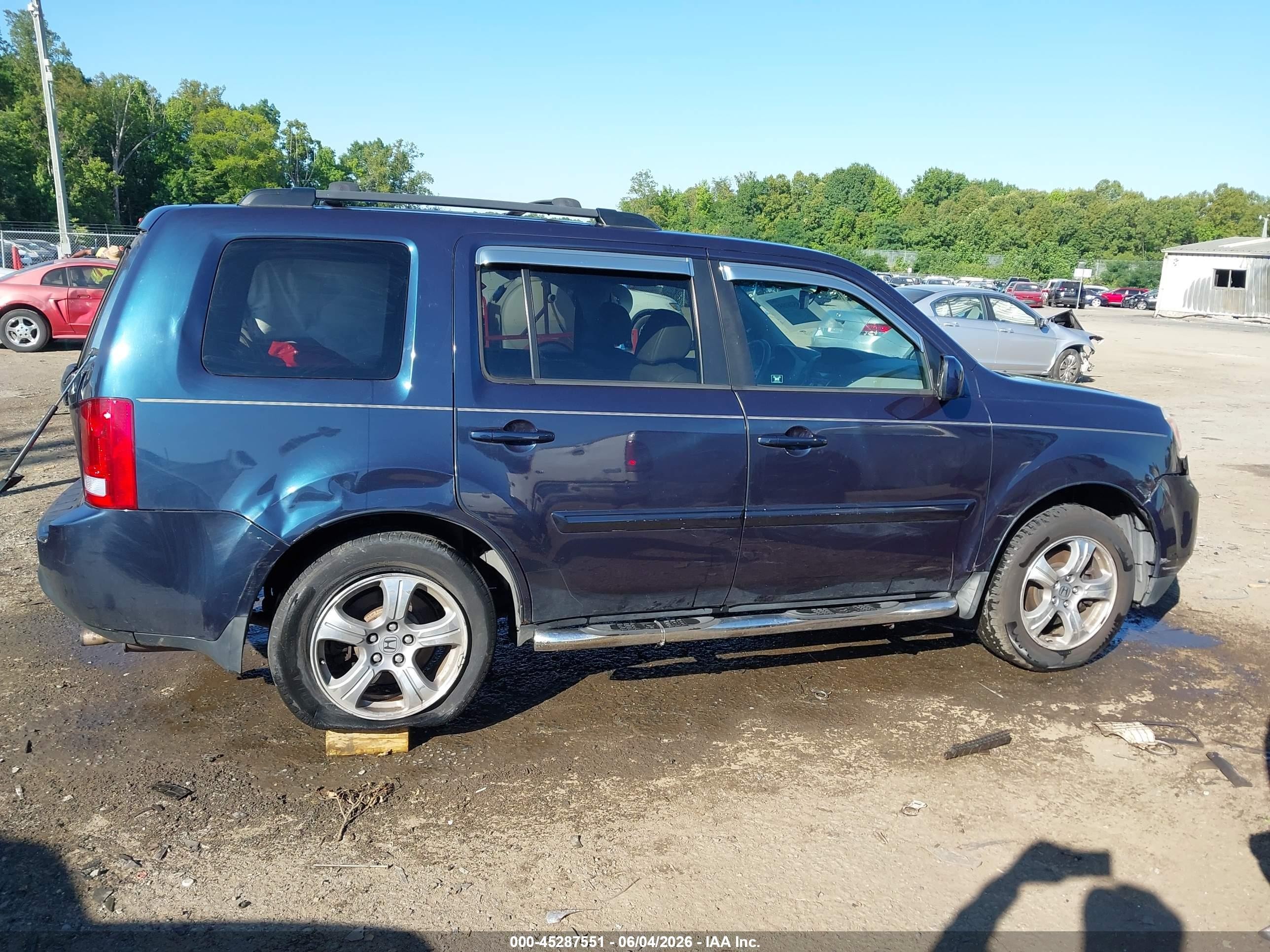 2012 Honda Pilot Ex-l Navy vin: 5FNYF4H52CB036898