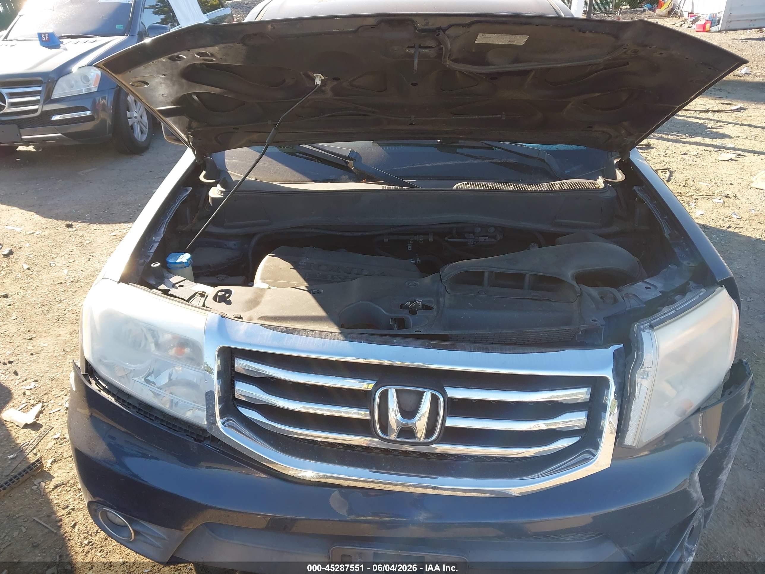 2012 Honda Pilot Ex-l Navy vin: 5FNYF4H52CB036898