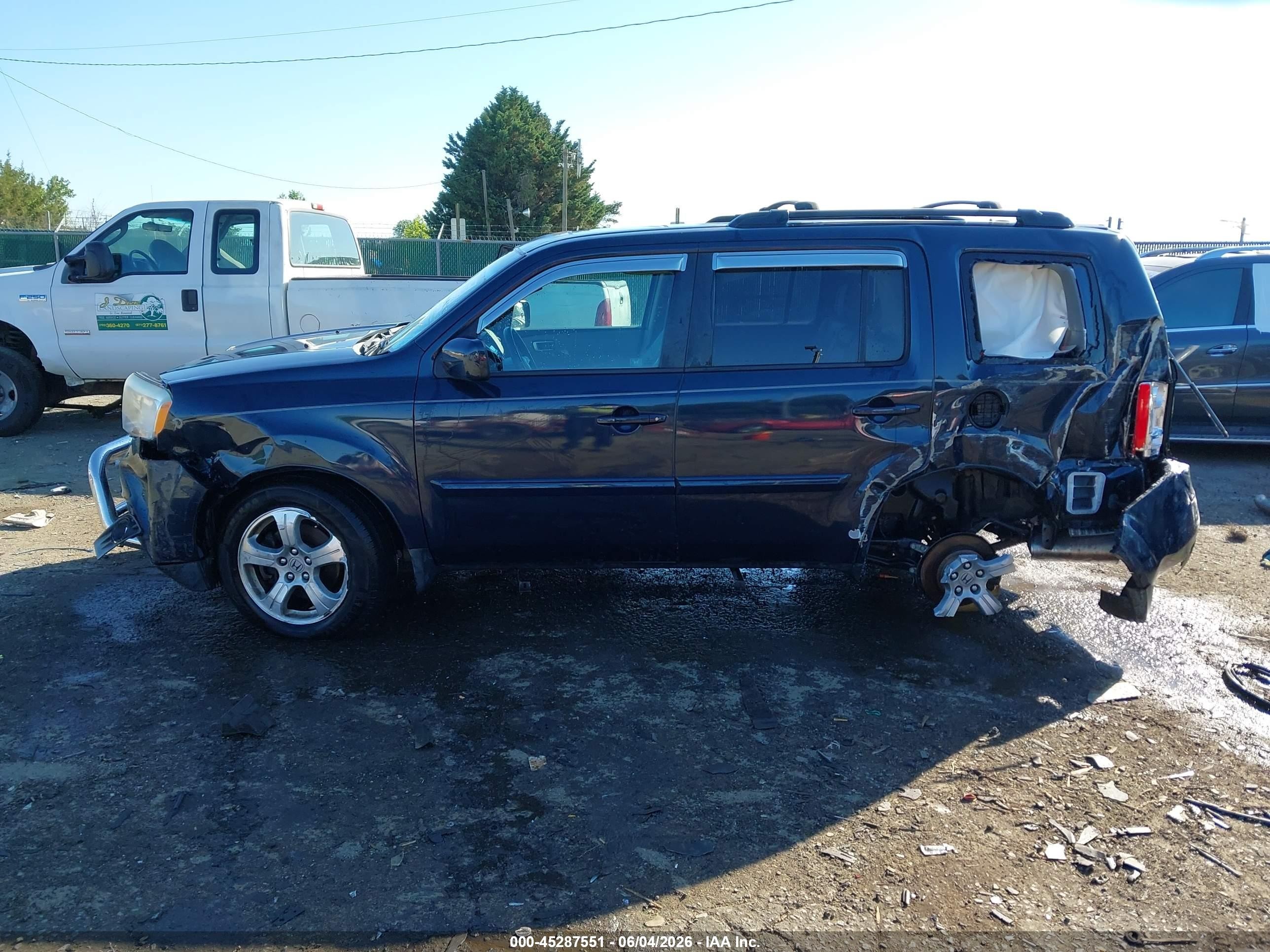 2012 Honda Pilot Ex-l Navy vin: 5FNYF4H52CB036898