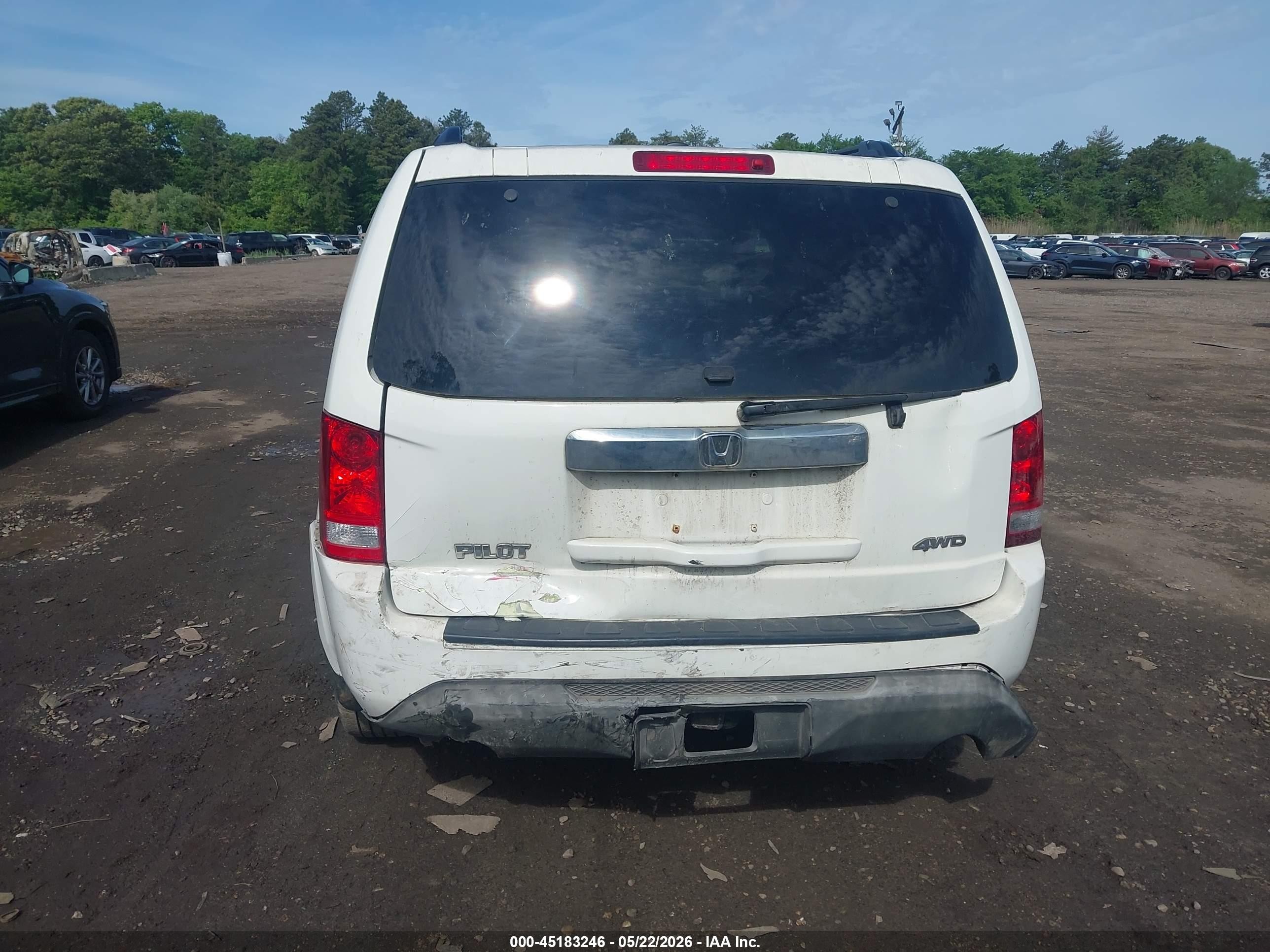 2012 Honda Pilot Ex-l White vin: 5FNYF4H52CB039896