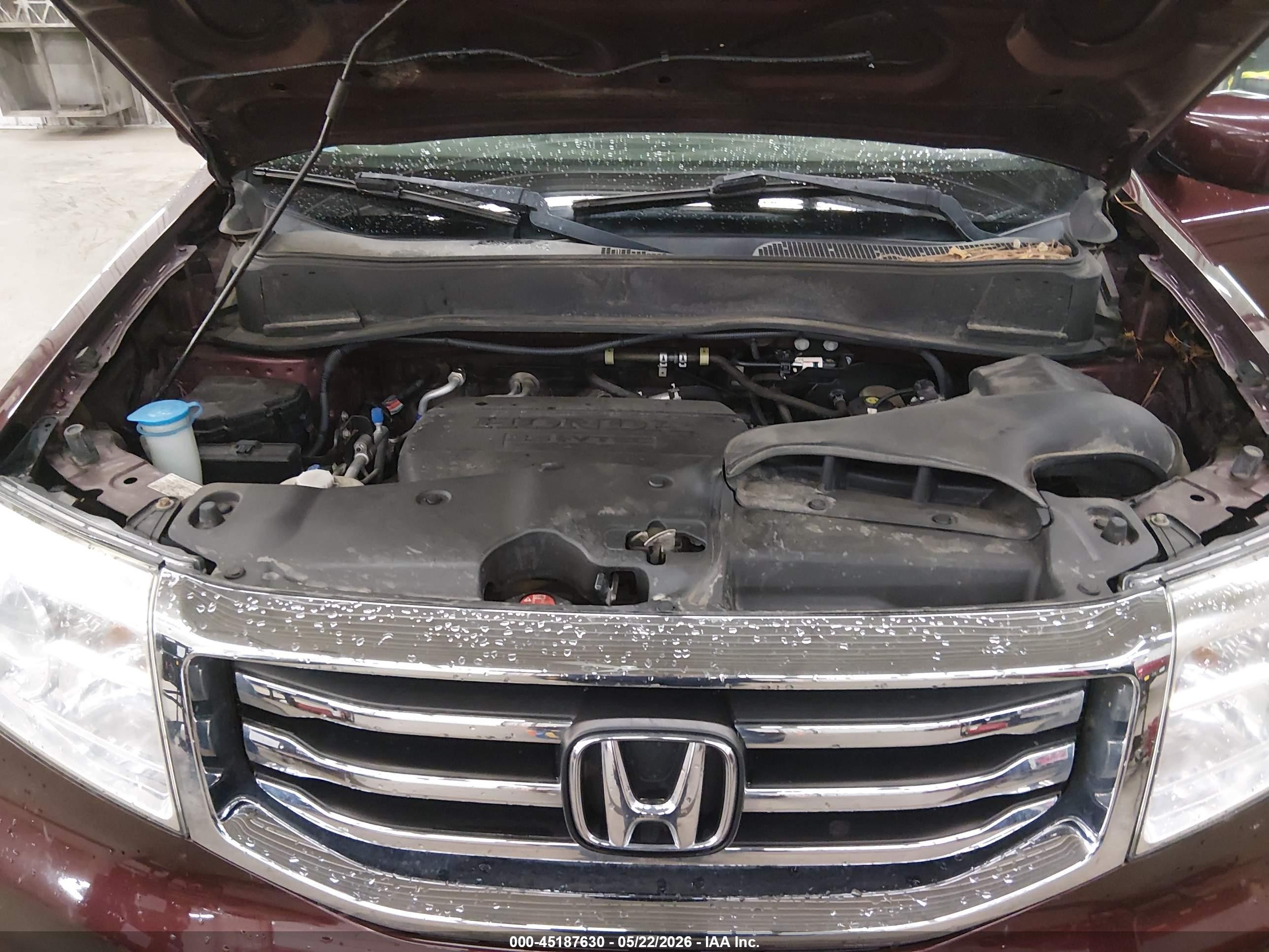 2012 Honda Pilot Exl Maroon vin: 5FNYF4H52CB053703