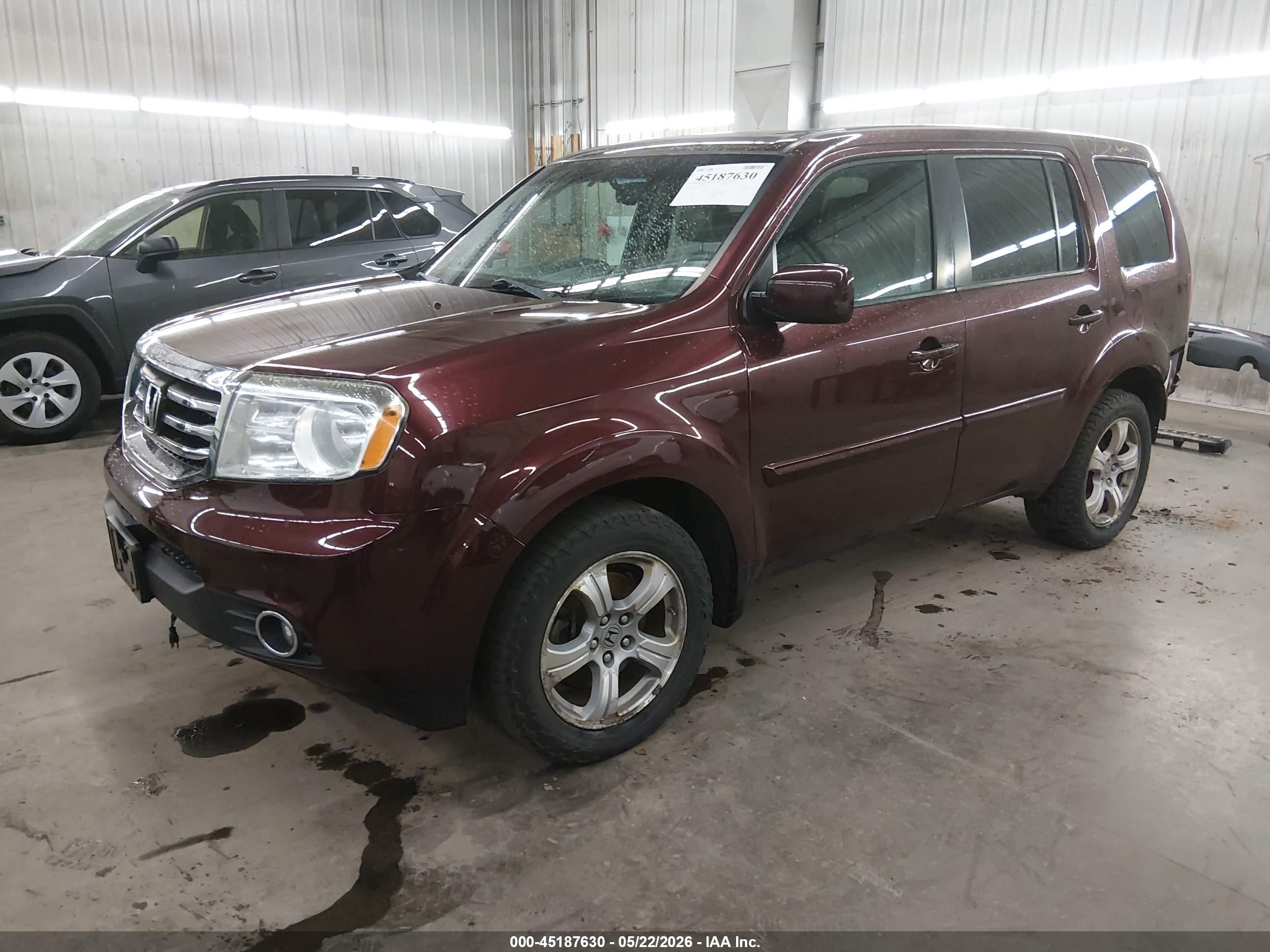 2012 Honda Pilot Exl Maroon vin: 5FNYF4H52CB053703