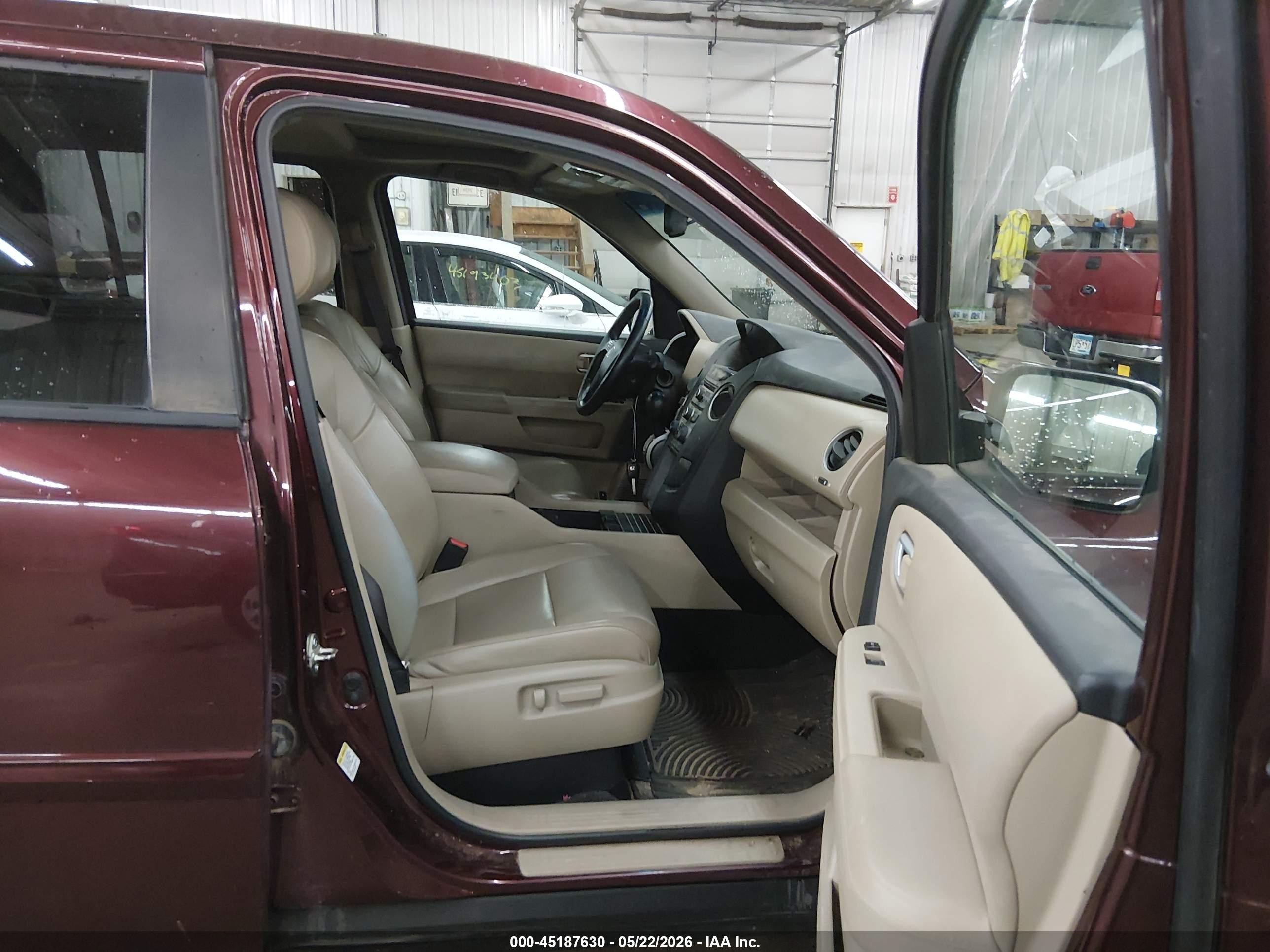 2012 Honda Pilot Exl Maroon vin: 5FNYF4H52CB053703