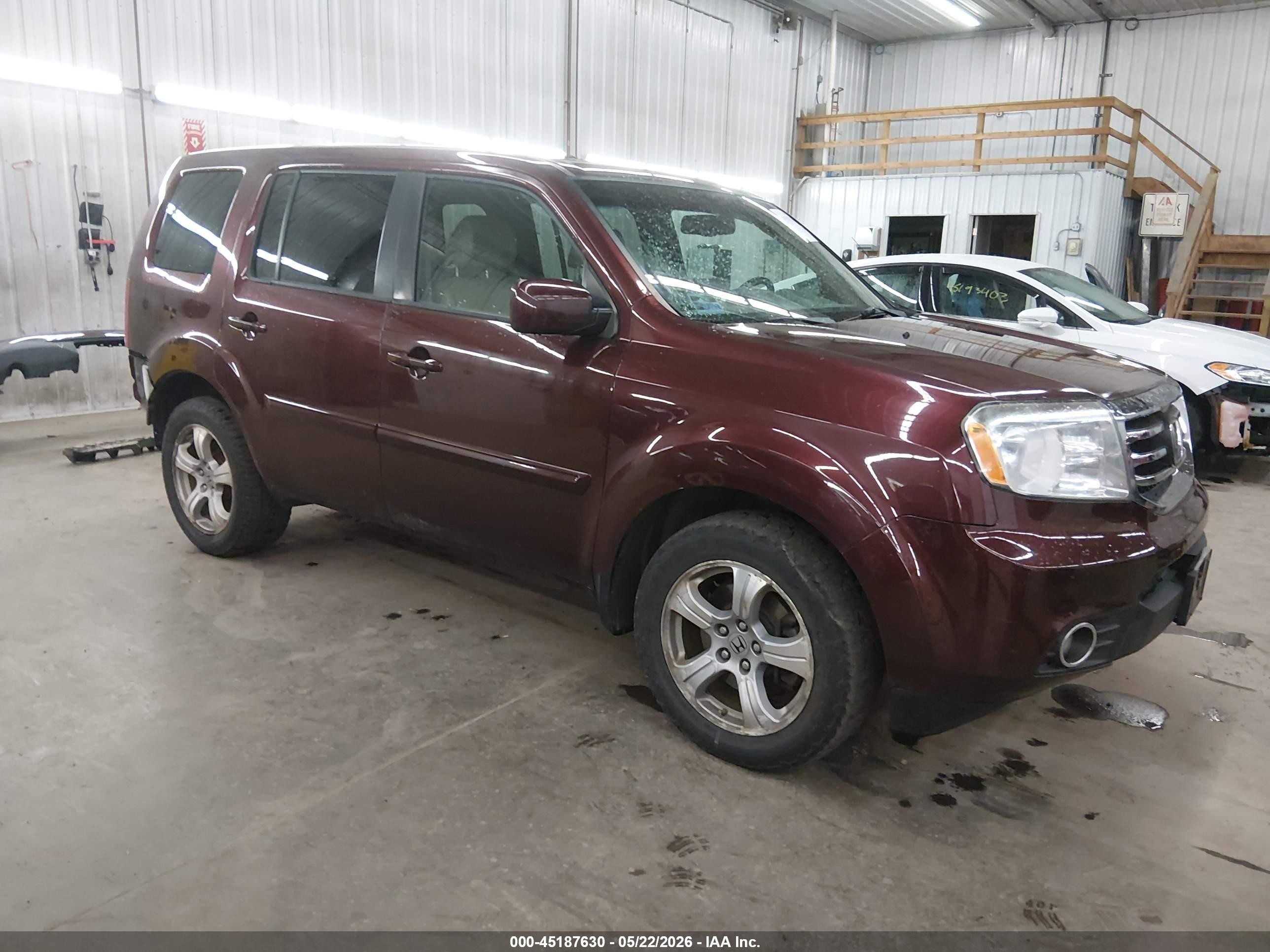 2012 Honda Pilot Exl Maroon vin: 5FNYF4H52CB053703