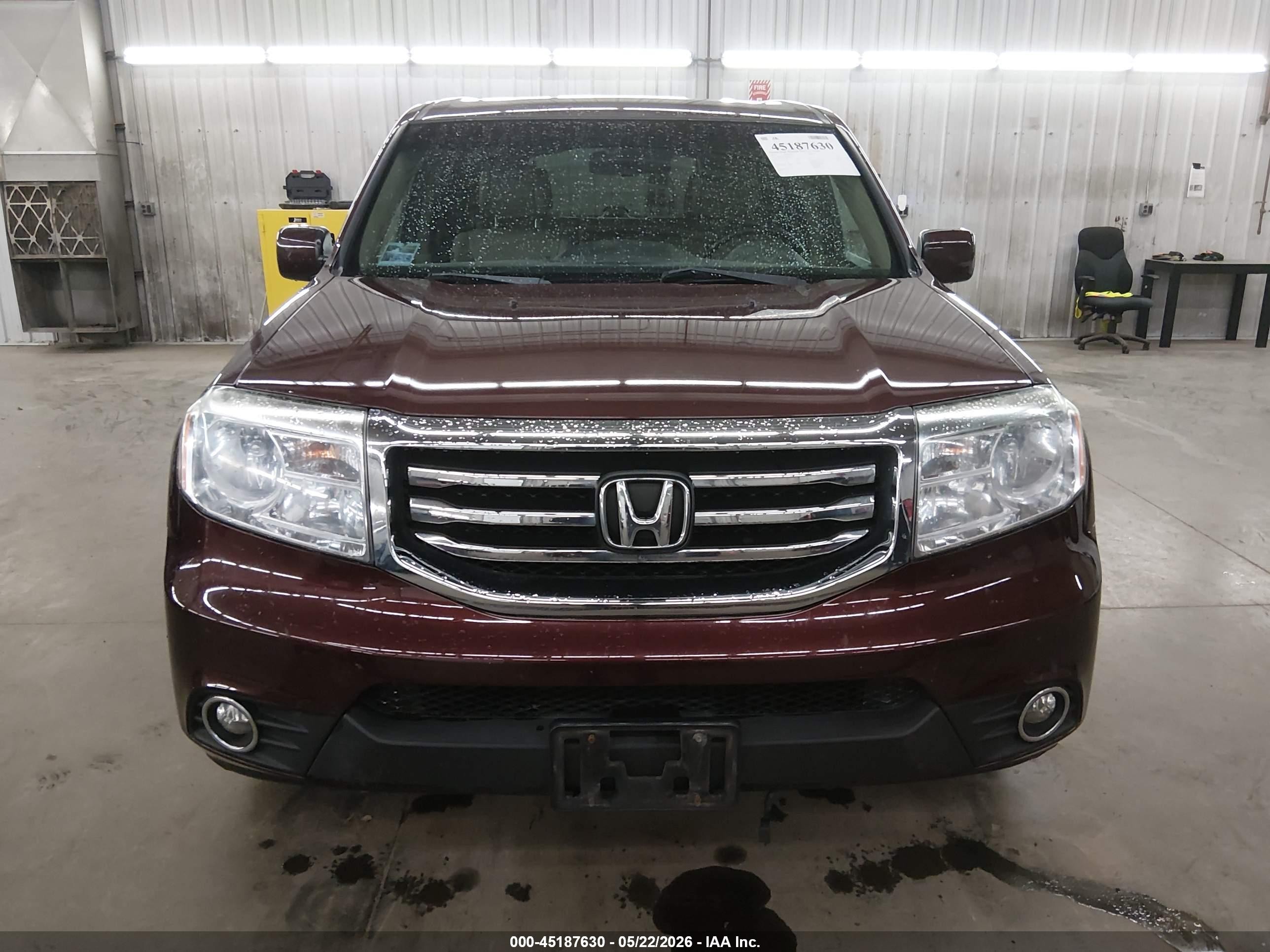 2012 Honda Pilot Exl Maroon vin: 5FNYF4H52CB053703