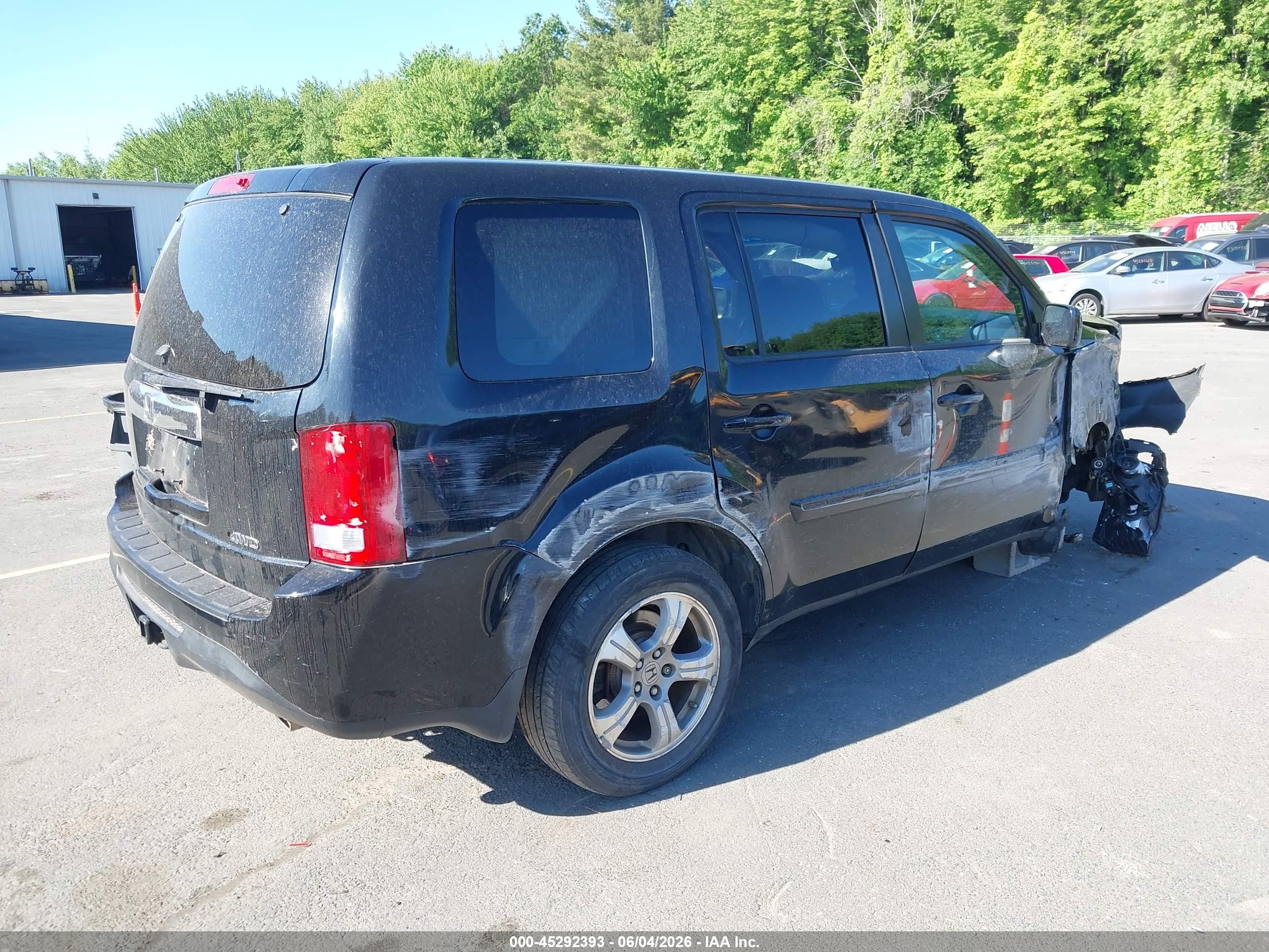 2012 Honda Pilot Ex-l Black vin: 5FNYF4H52CB074504
