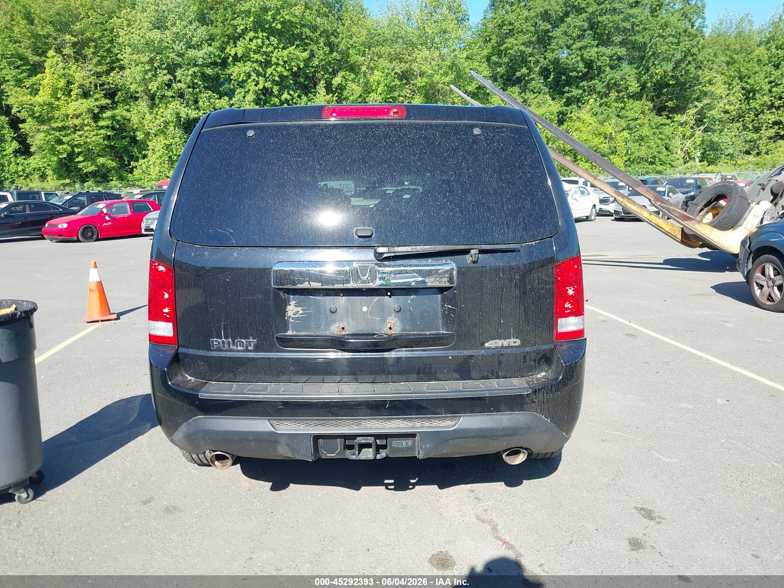 2012 Honda Pilot Ex-l Black vin: 5FNYF4H52CB074504