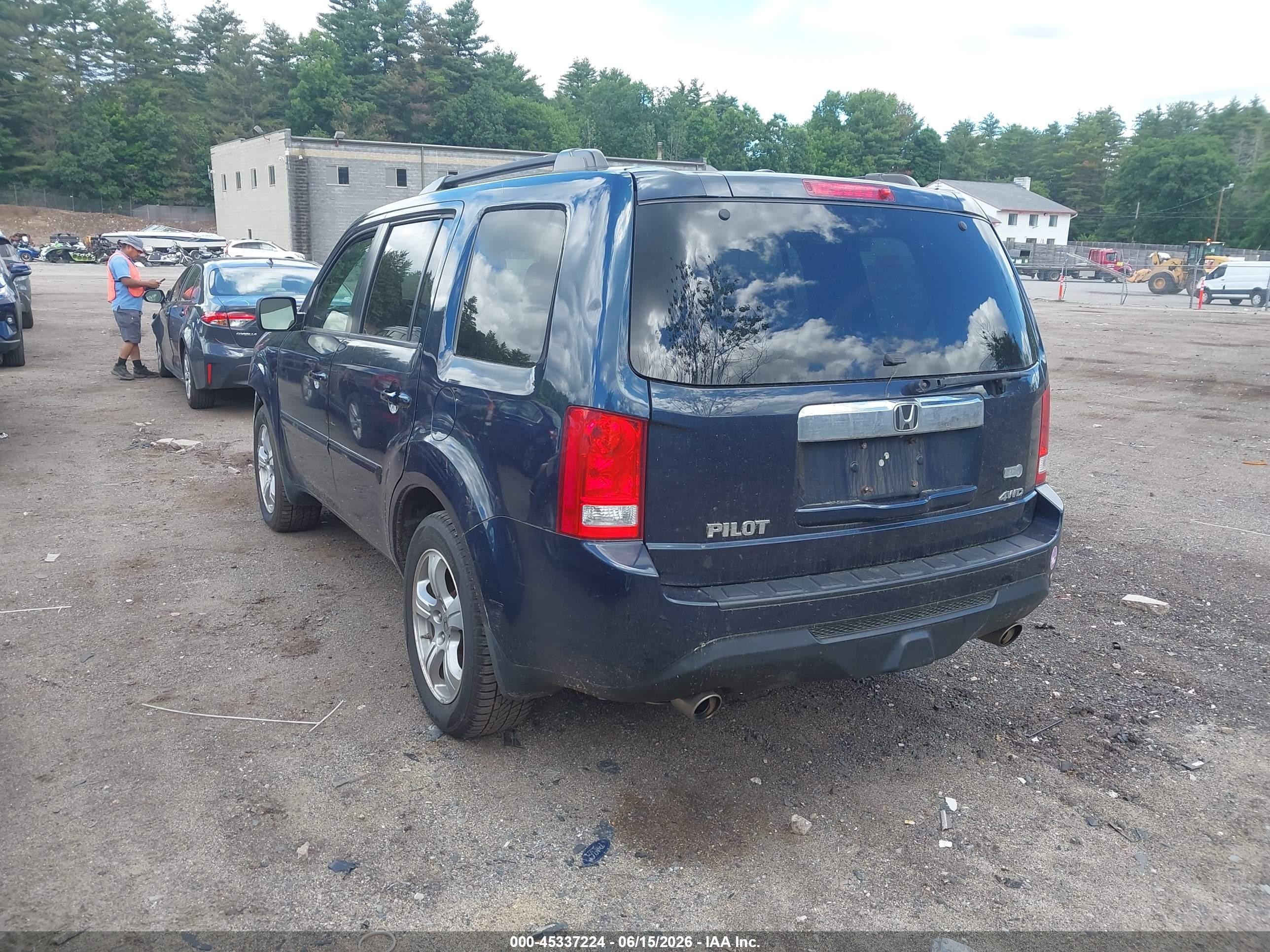 2012 Honda Pilot Ex-l Dark Blue vin: 5FNYF4H52CB079038