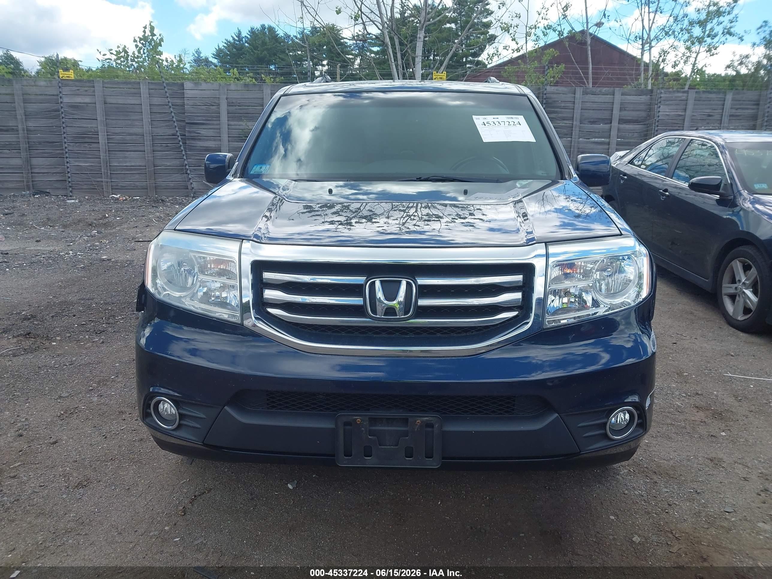 2012 Honda Pilot Ex-l Dark Blue vin: 5FNYF4H52CB079038