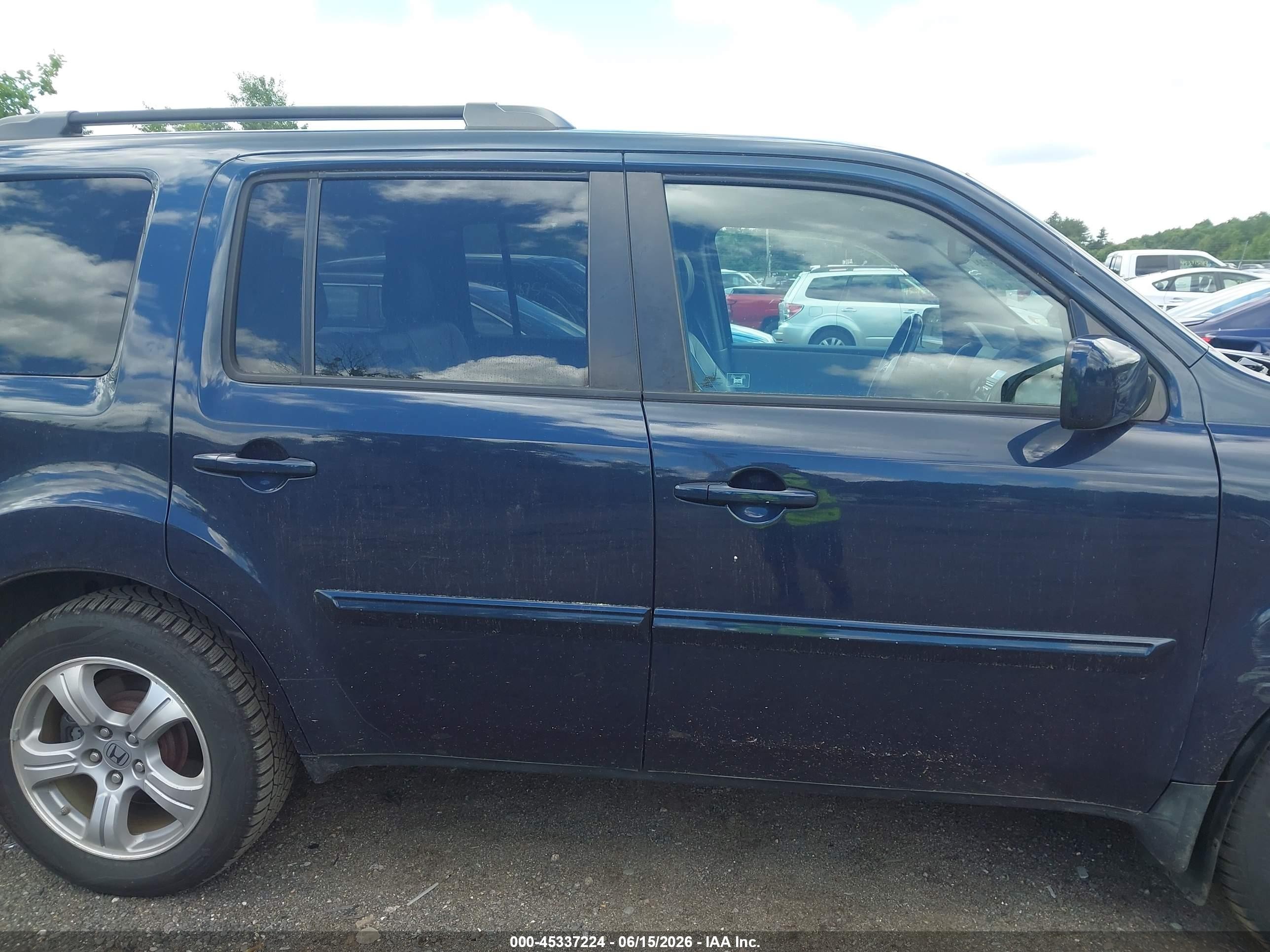 2012 Honda Pilot Ex-l Dark Blue vin: 5FNYF4H52CB079038