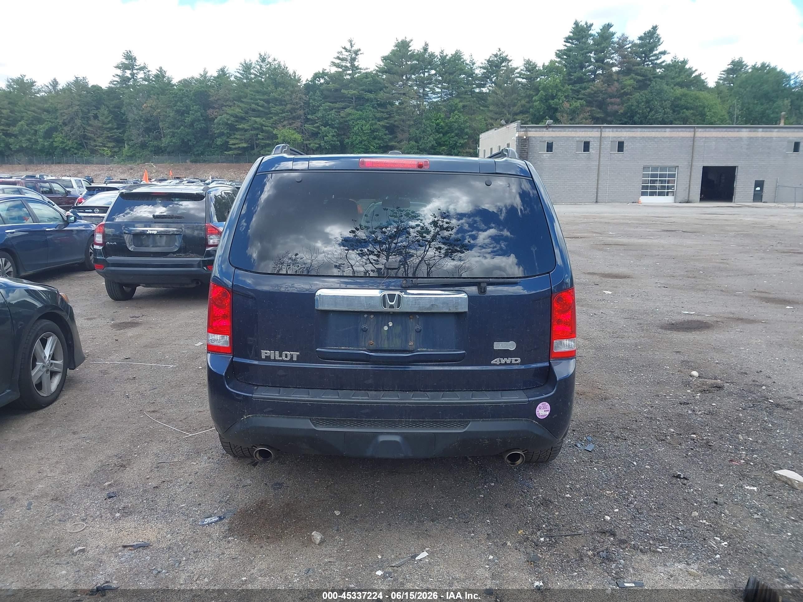 2012 Honda Pilot Ex-l Dark Blue vin: 5FNYF4H52CB079038