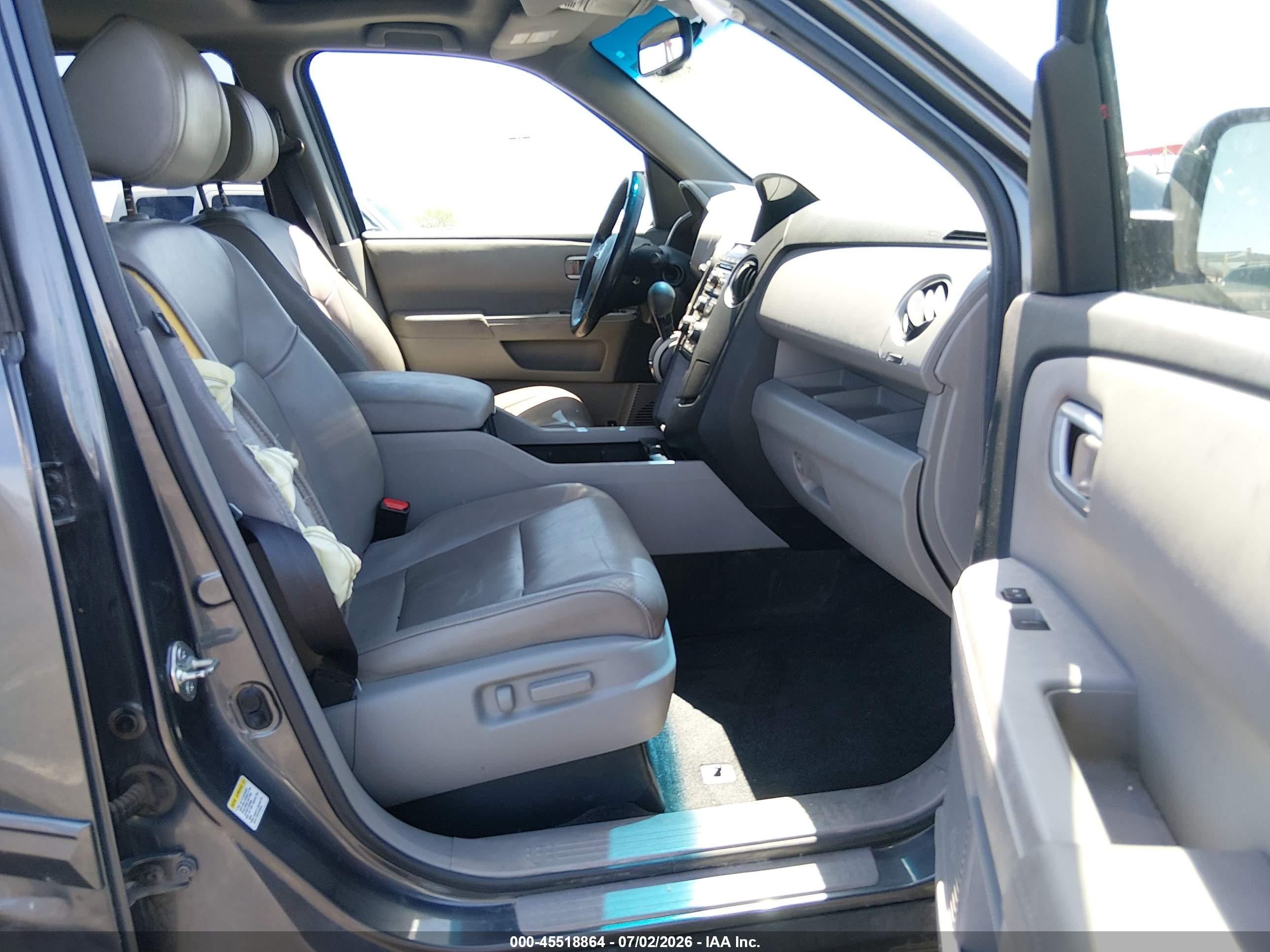 2012 Honda Pilot Ex-l Gray vin: 5FNYF4H52CB082862