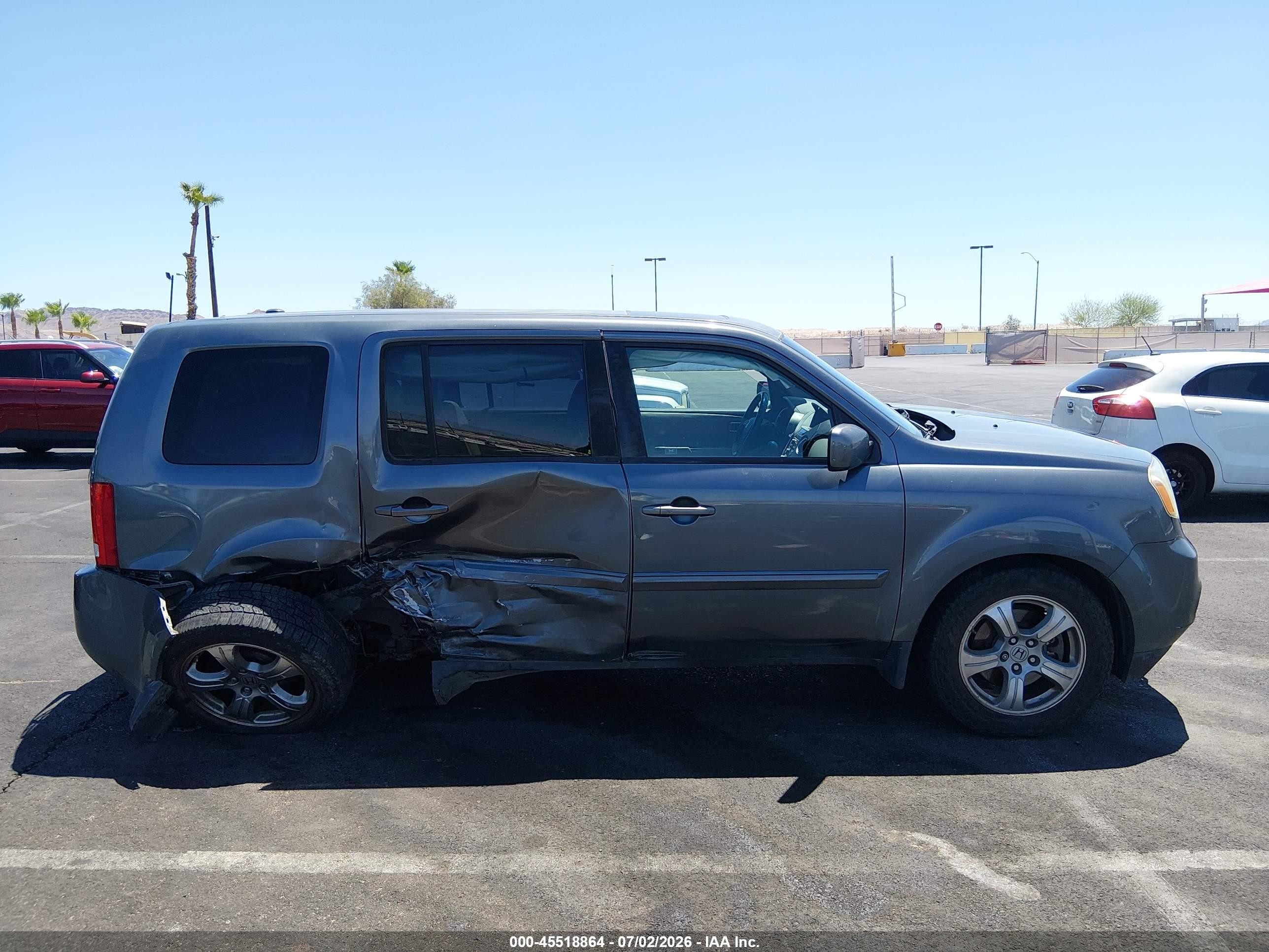 2012 Honda Pilot Ex-l Gray vin: 5FNYF4H52CB082862