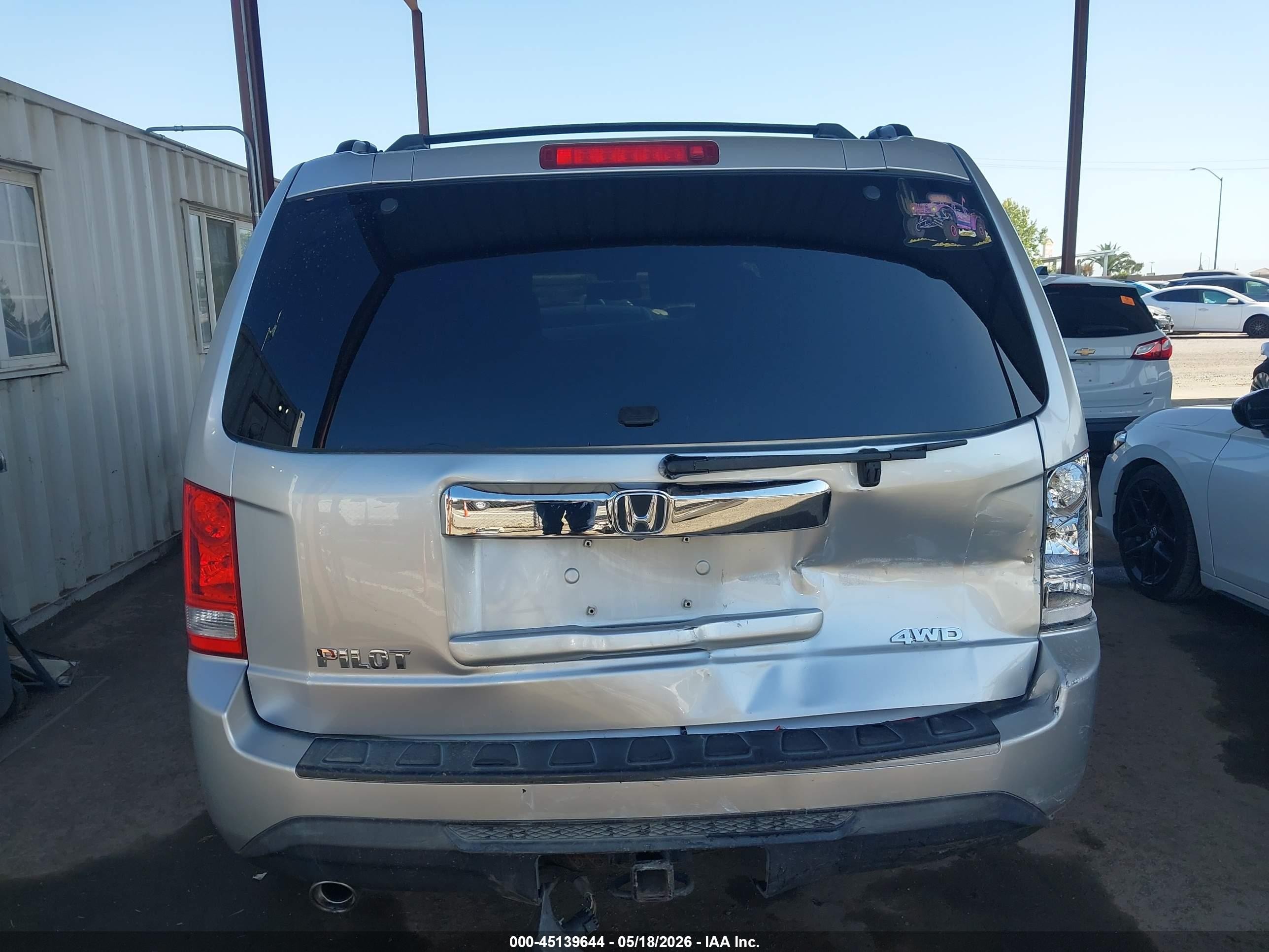 2013 Honda Pilot Ex-l Silver vin: 5FNYF4H52DB023036