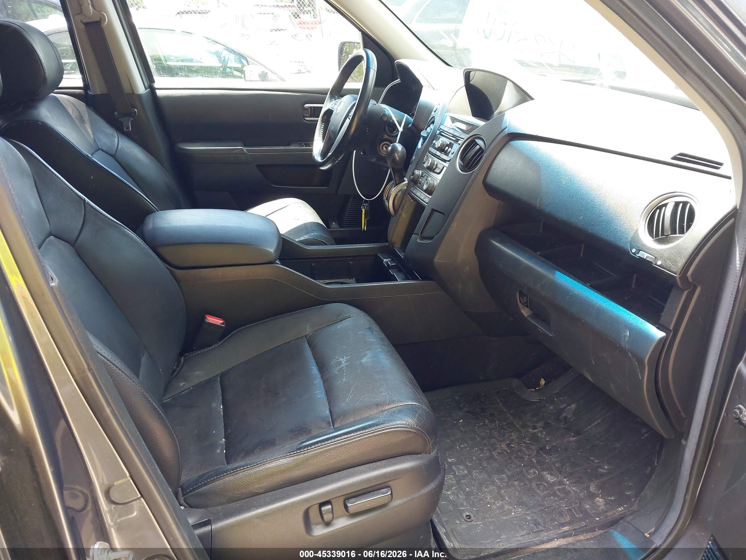 2013 Honda Pilot Ex-l Gray vin: 5FNYF4H52DB026874