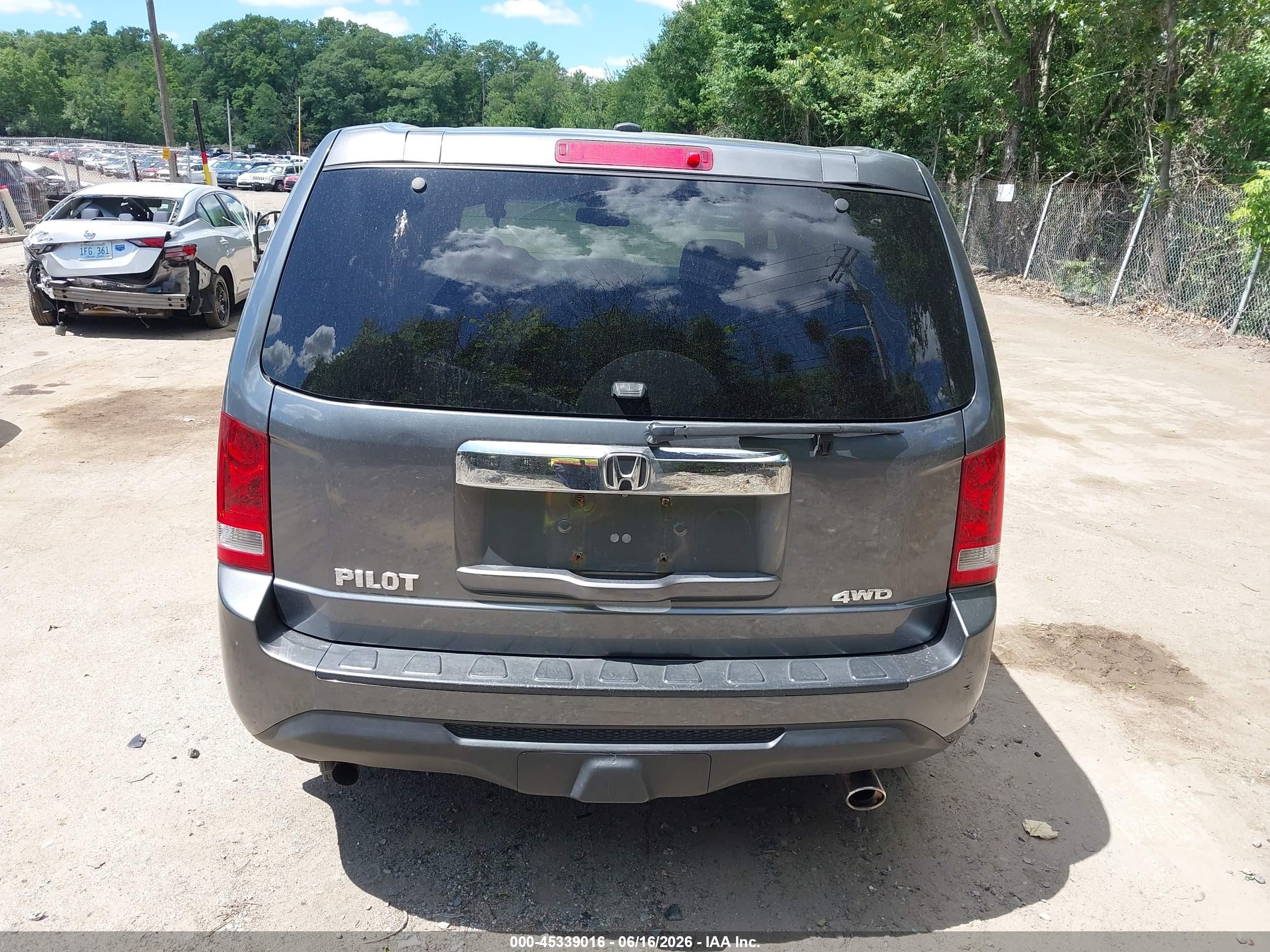 2013 Honda Pilot Ex-l Gray vin: 5FNYF4H52DB026874