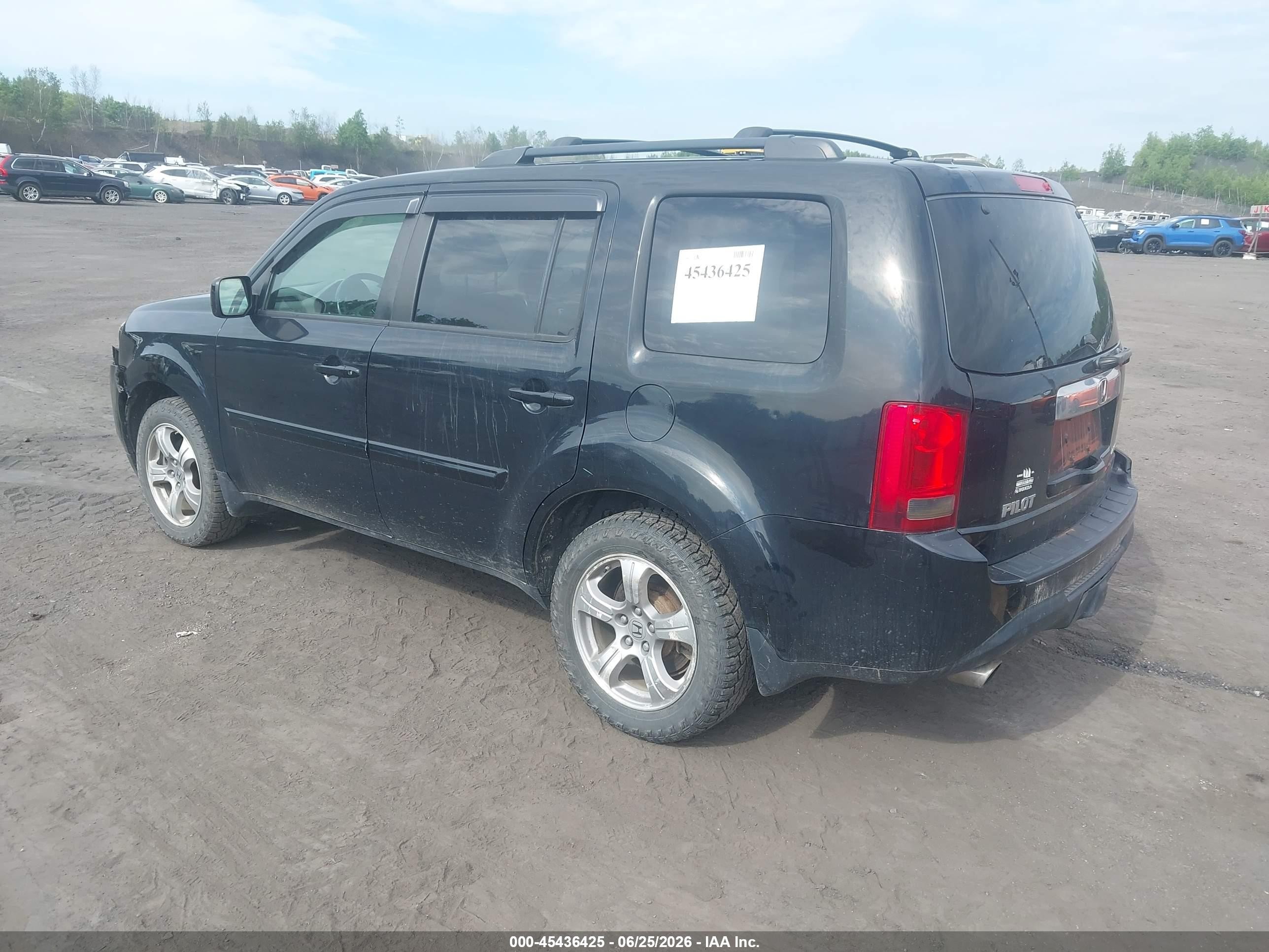 2013 Honda Pilot Ex-l Black vin: 5FNYF4H52DB040807