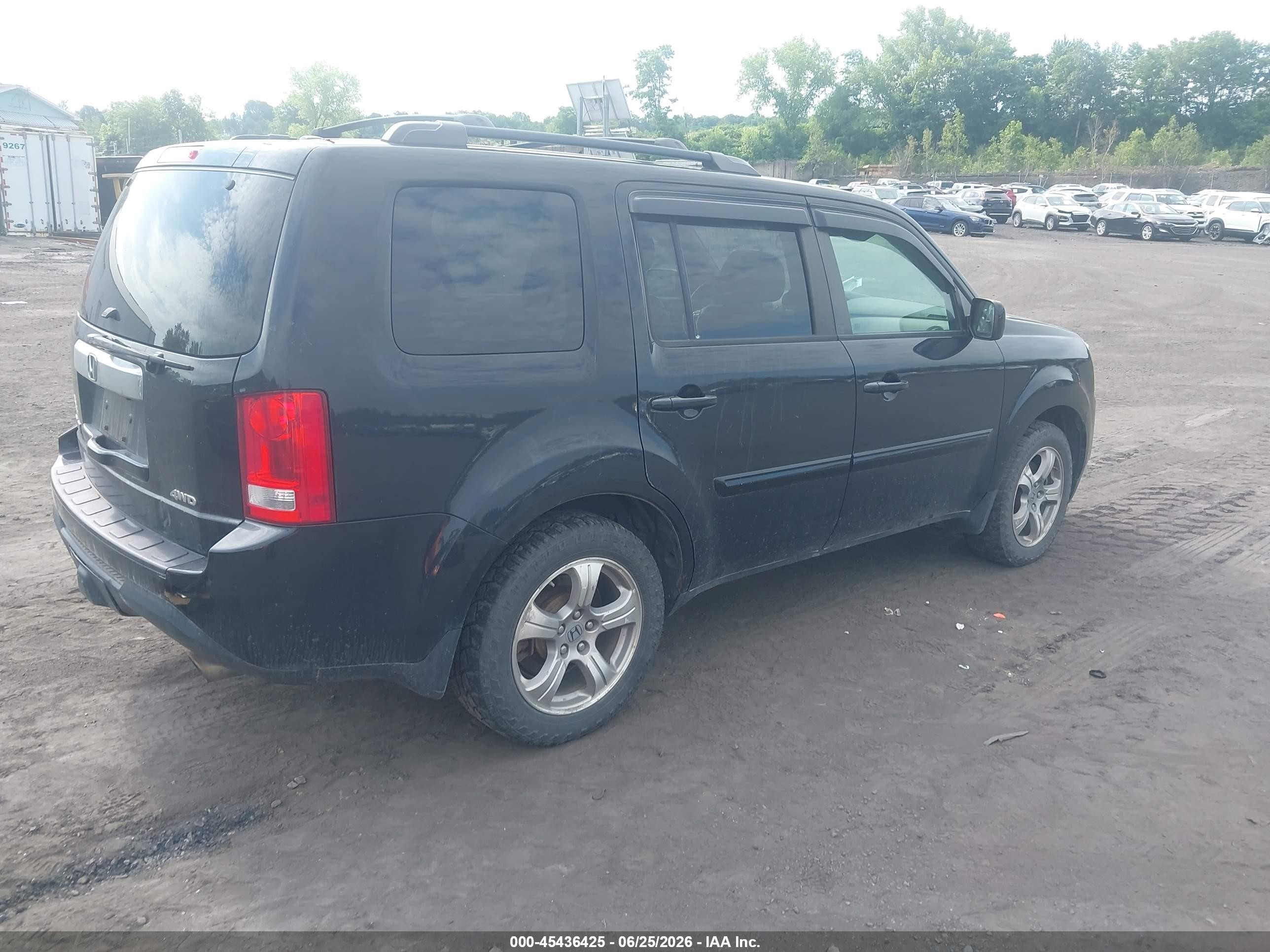 2013 Honda Pilot Ex-l Black vin: 5FNYF4H52DB040807