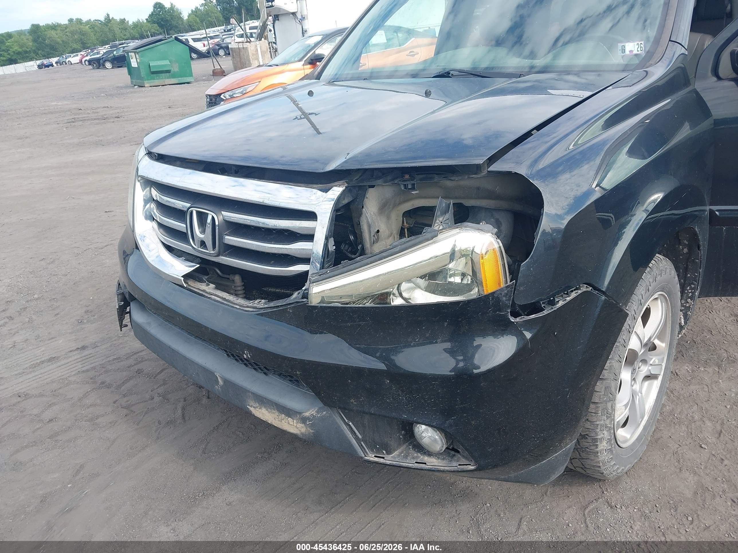 2013 Honda Pilot Ex-l Black vin: 5FNYF4H52DB040807