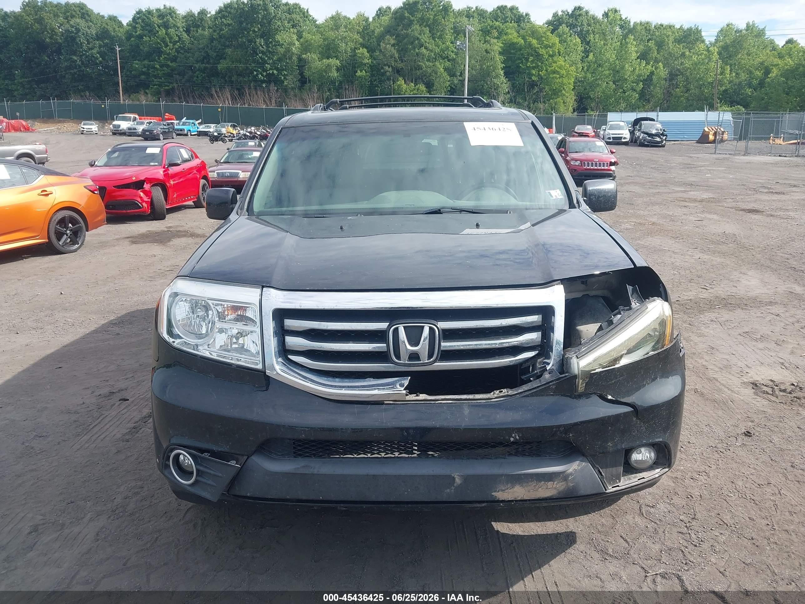 2013 Honda Pilot Ex-l Black vin: 5FNYF4H52DB040807