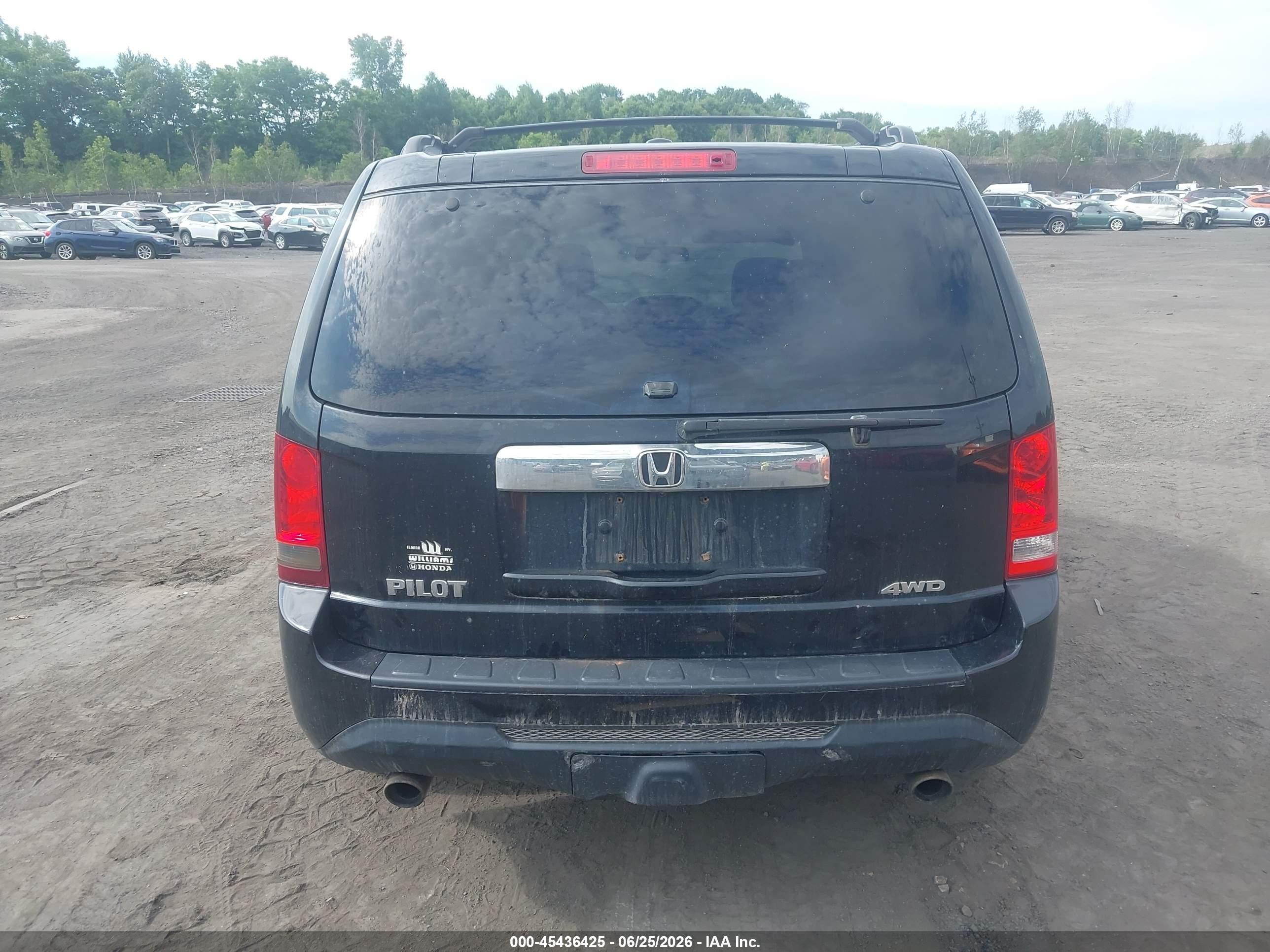 2013 Honda Pilot Ex-l Black vin: 5FNYF4H52DB040807