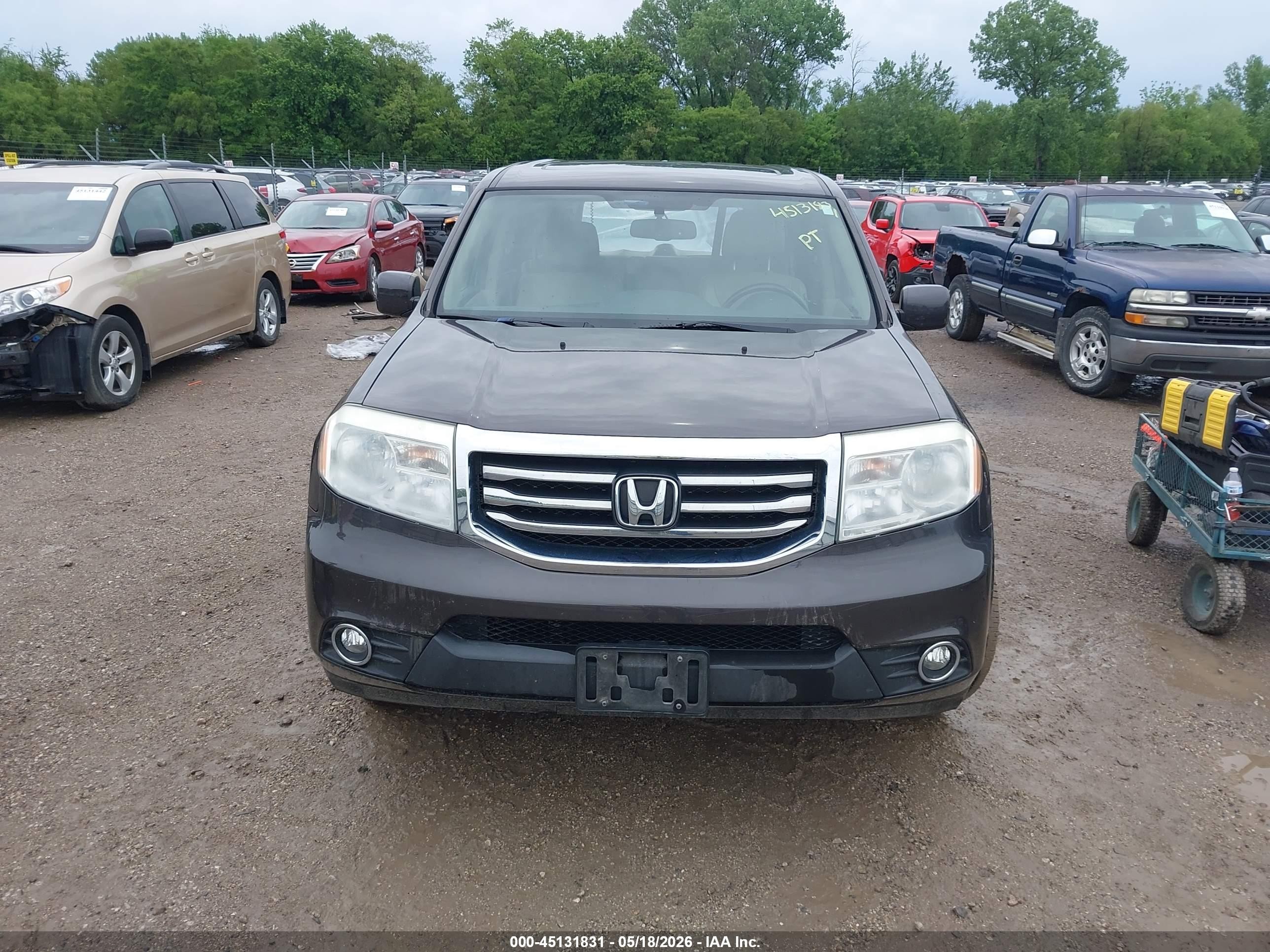 2013 Honda Pilot Ex-l Black vin: 5FNYF4H52DB045411