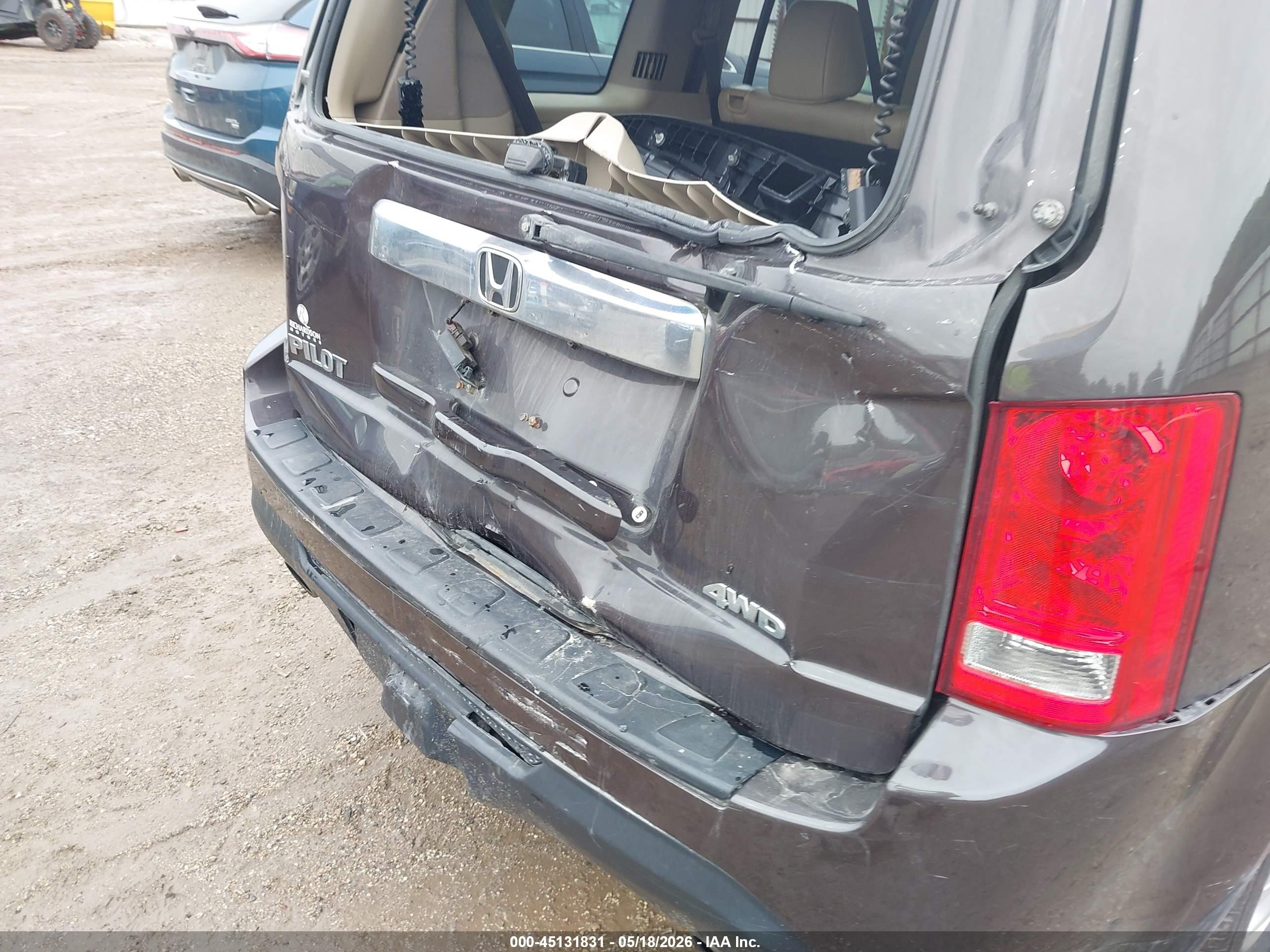 2013 Honda Pilot Ex-l Black vin: 5FNYF4H52DB045411
