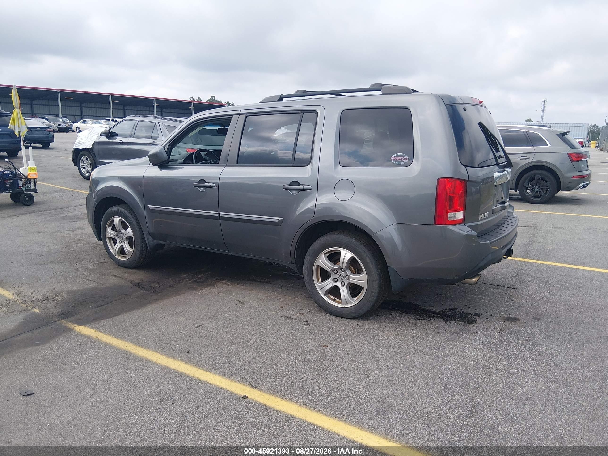 2013 Honda Pilot Ex-l Gray vin: 5FNYF4H52DB054142