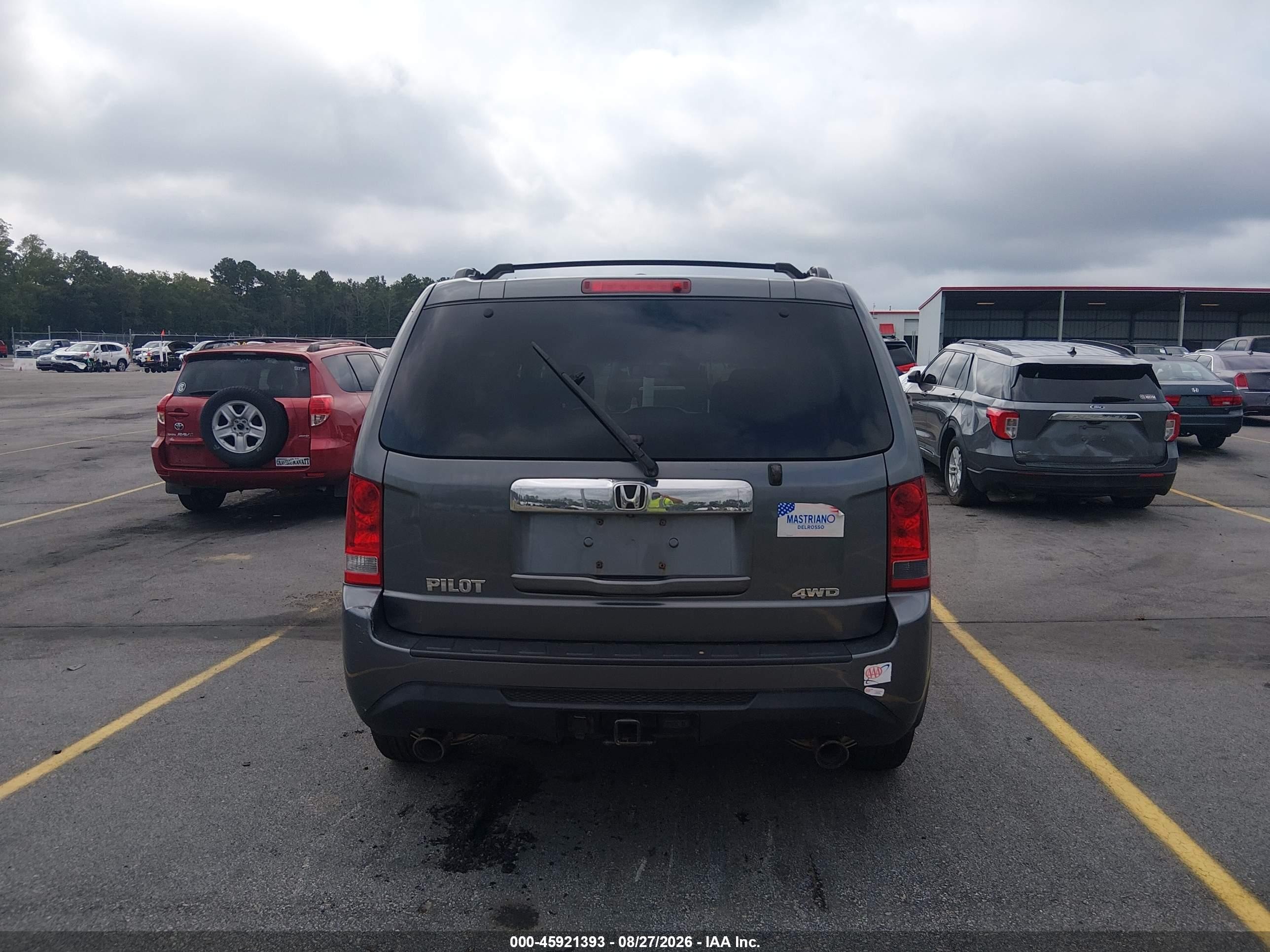 2013 Honda Pilot Ex-l Gray vin: 5FNYF4H52DB054142
