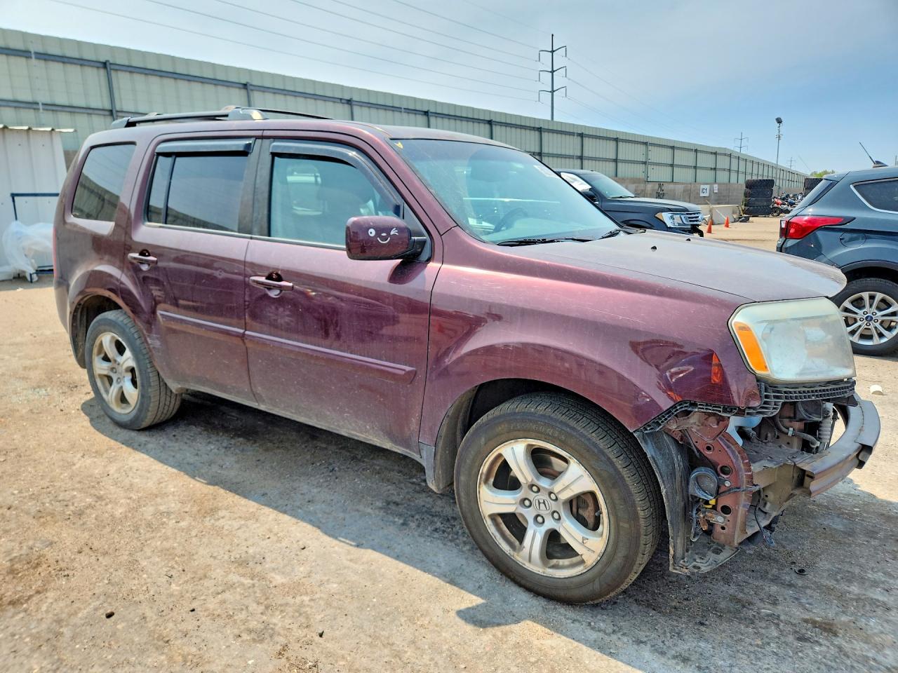 2013 Honda Pilot Exl Burgundy vin: 5FNYF4H52DB067683