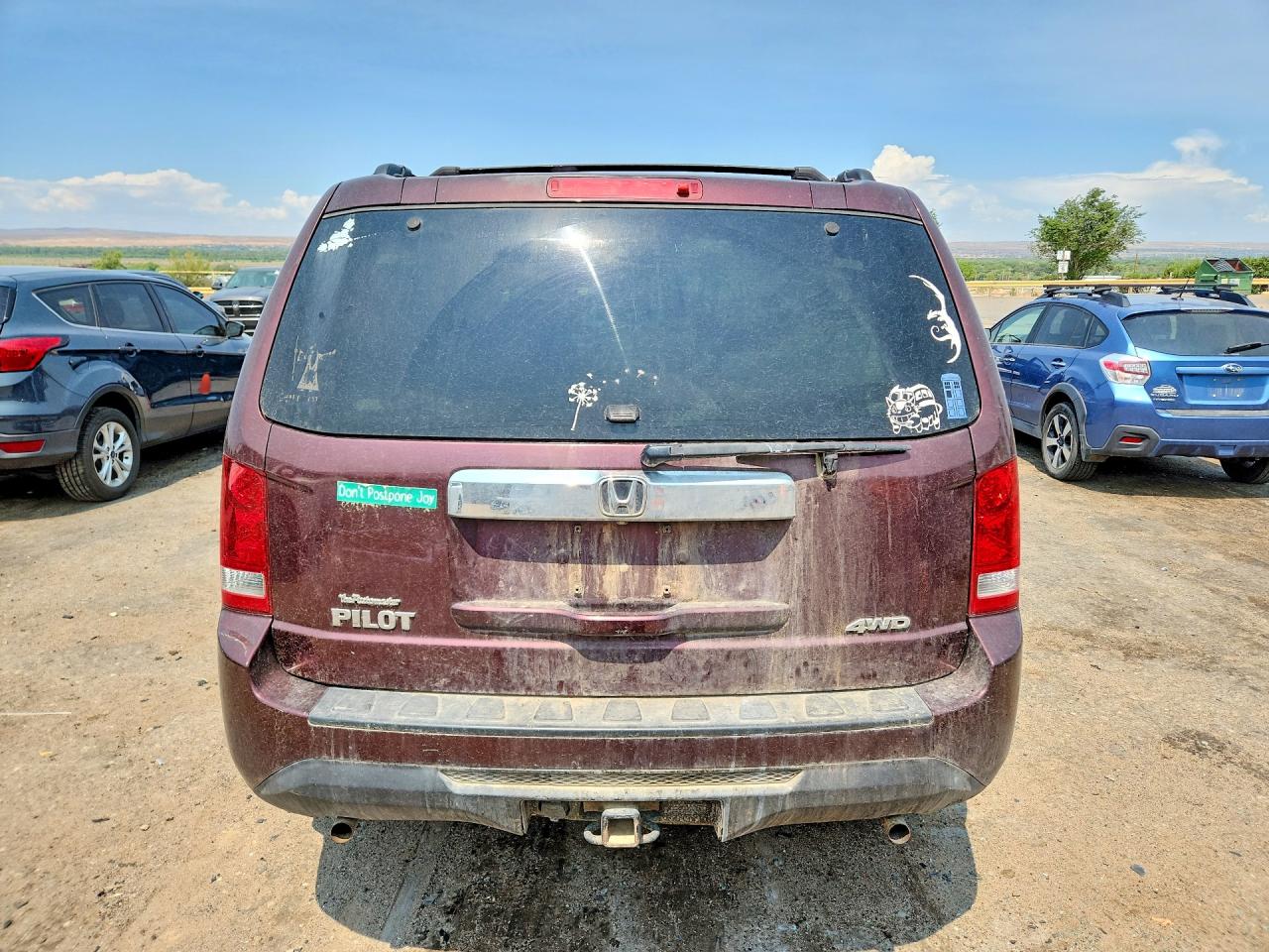 2013 Honda Pilot Exl Burgundy vin: 5FNYF4H52DB067683