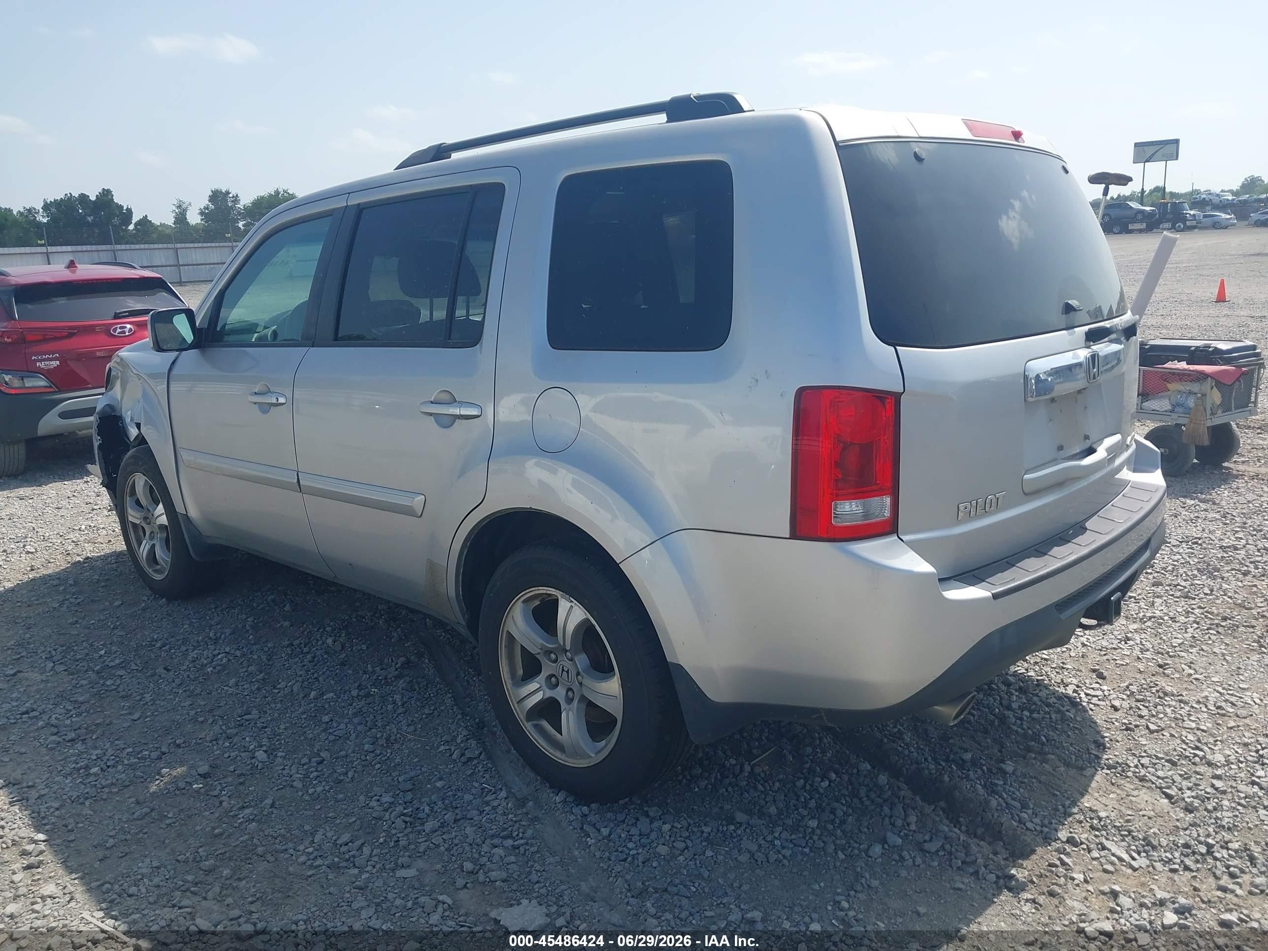 2013 Honda Pilot Ex-l Silver vin: 5FNYF4H52DB076254