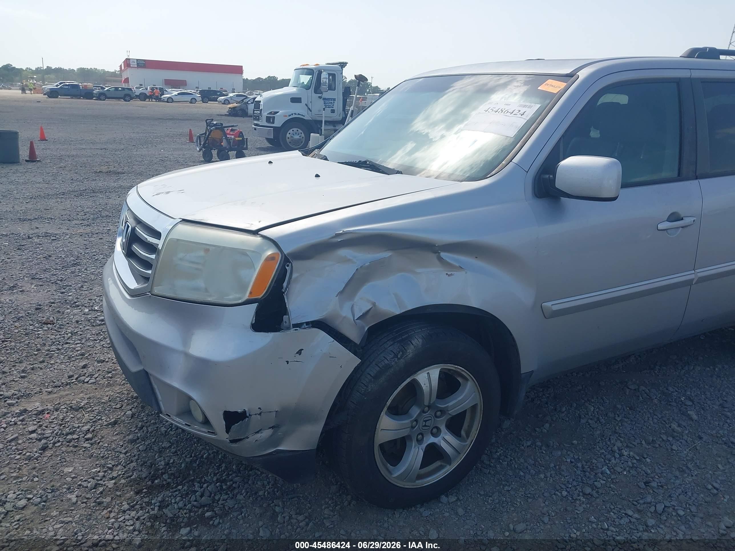 2013 Honda Pilot Ex-l Silver vin: 5FNYF4H52DB076254