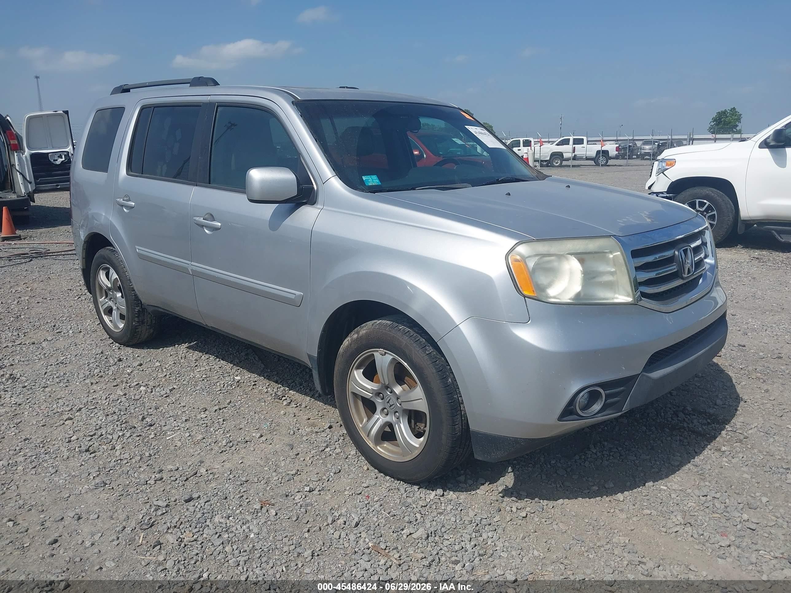 2013 Honda Pilot Ex-l Silver vin: 5FNYF4H52DB076254