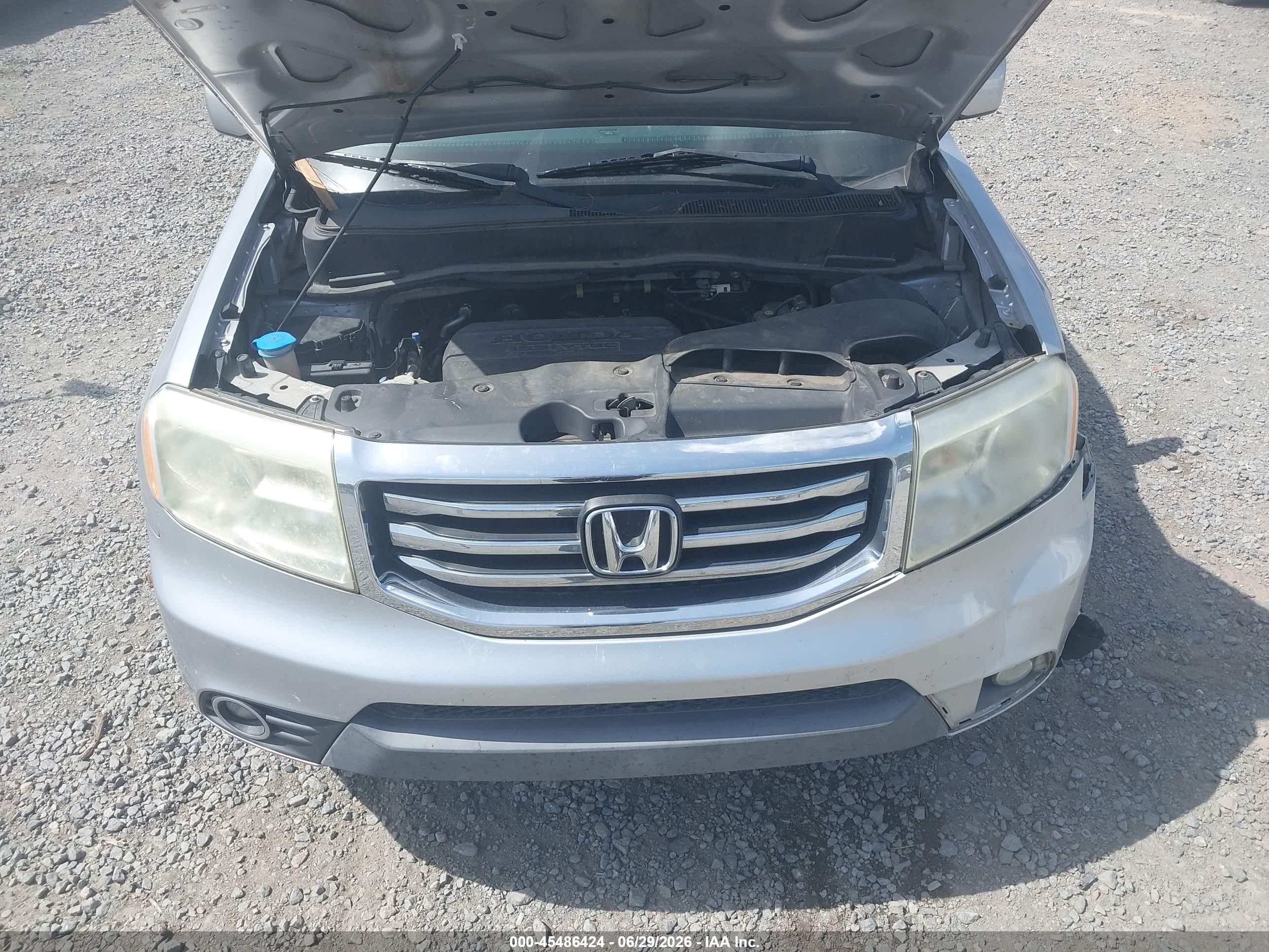 2013 Honda Pilot Ex-l Silver vin: 5FNYF4H52DB076254