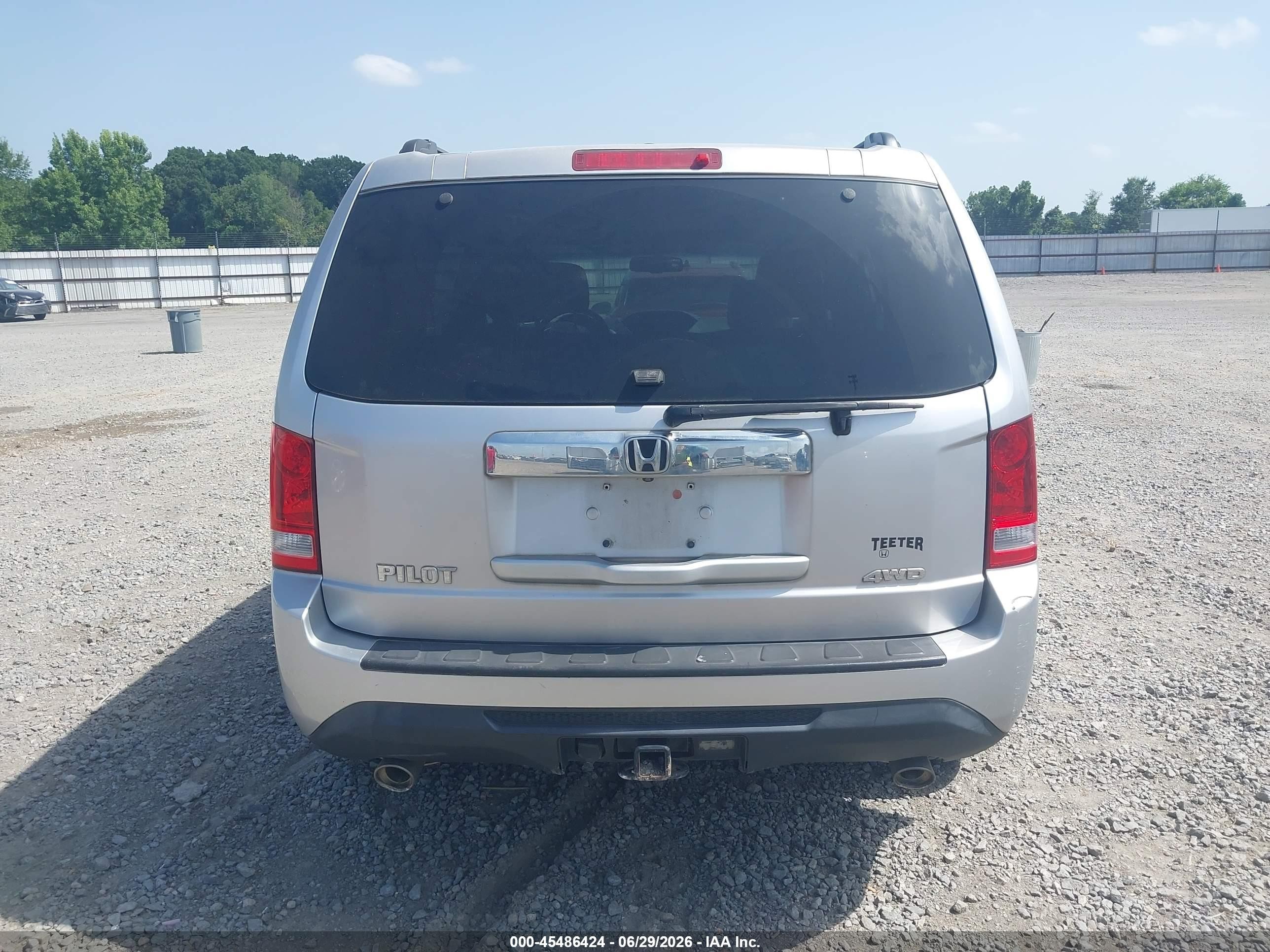 2013 Honda Pilot Ex-l Silver vin: 5FNYF4H52DB076254
