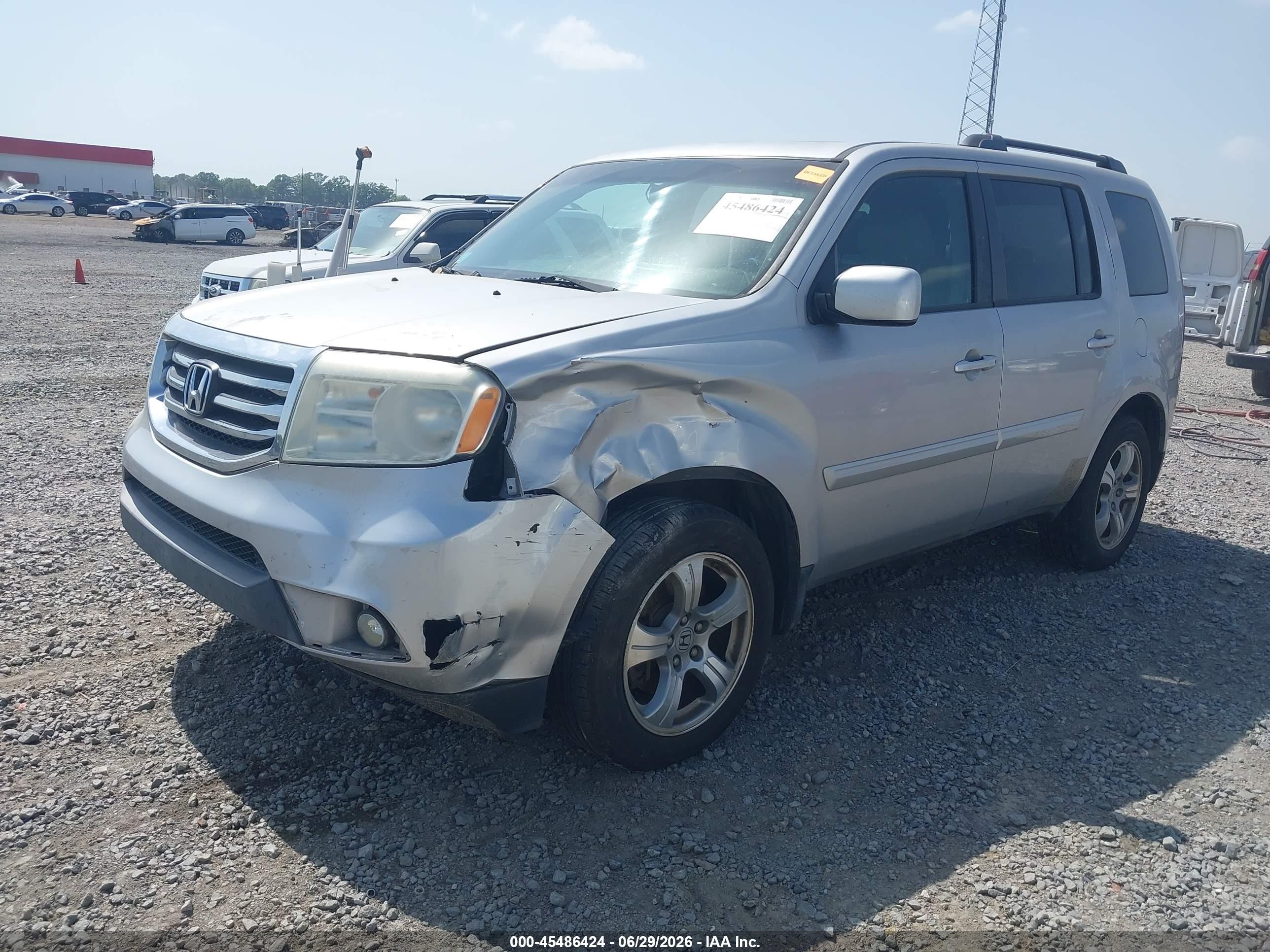2013 Honda Pilot Ex-l Silver vin: 5FNYF4H52DB076254