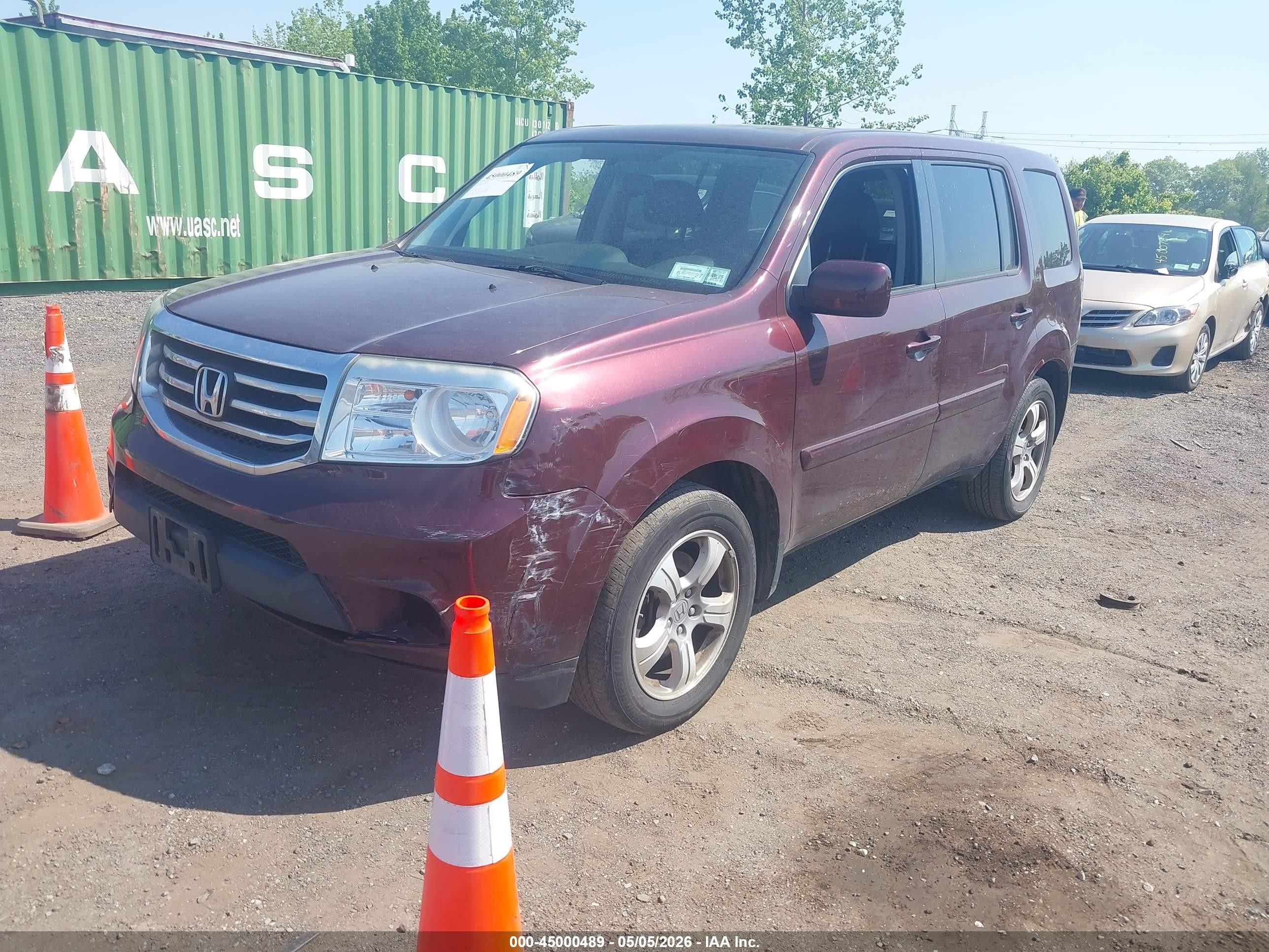 2013 Honda Pilot Ex-l Темно-бордовый vin: 5FNYF4H52DB078201