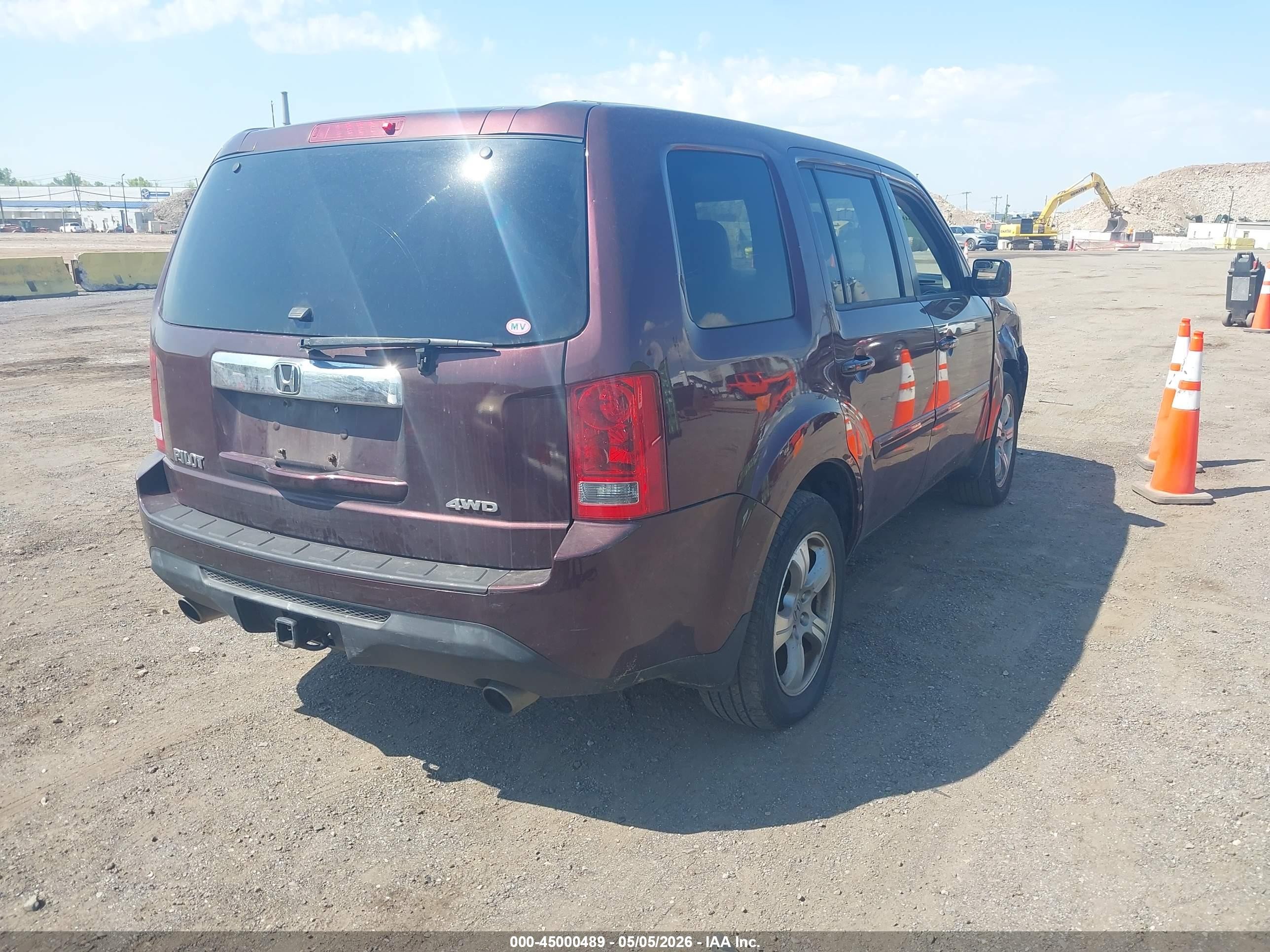 2013 Honda Pilot Ex-l Темно-бордовый vin: 5FNYF4H52DB078201
