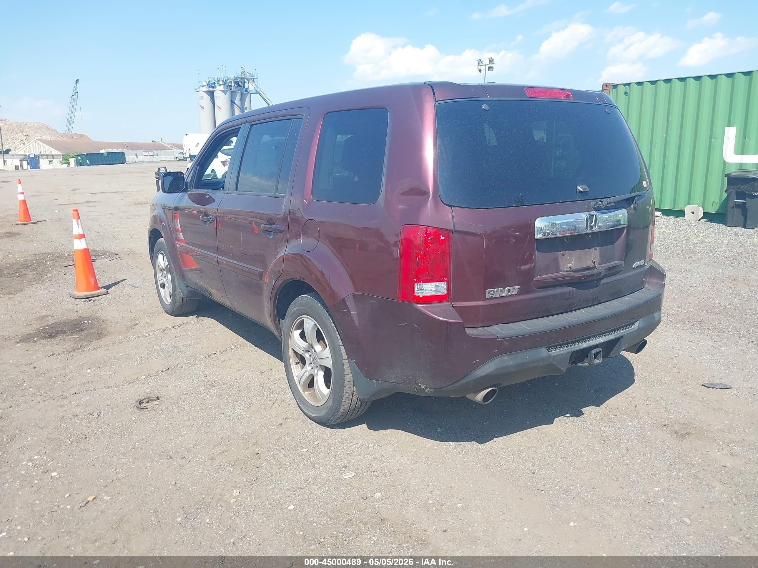 2013 Honda Pilot Ex-l Темно-бордовый vin: 5FNYF4H52DB078201