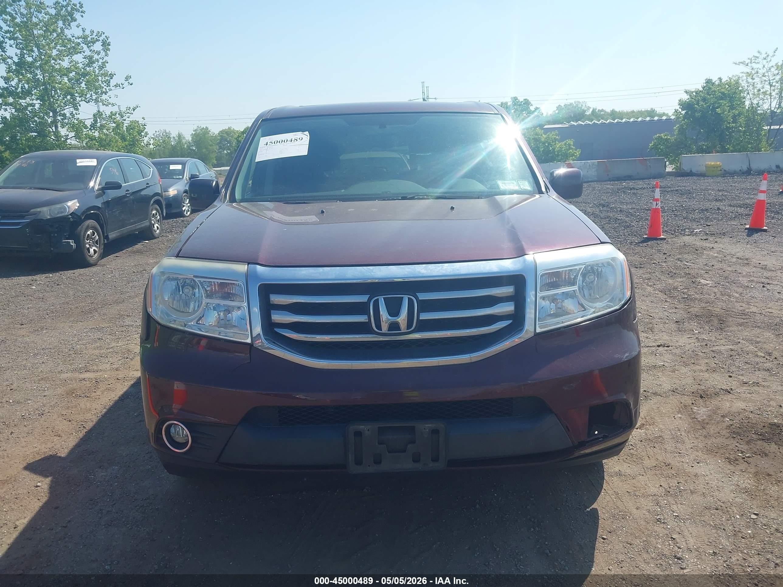 2013 Honda Pilot Ex-l Темно-бордовый vin: 5FNYF4H52DB078201