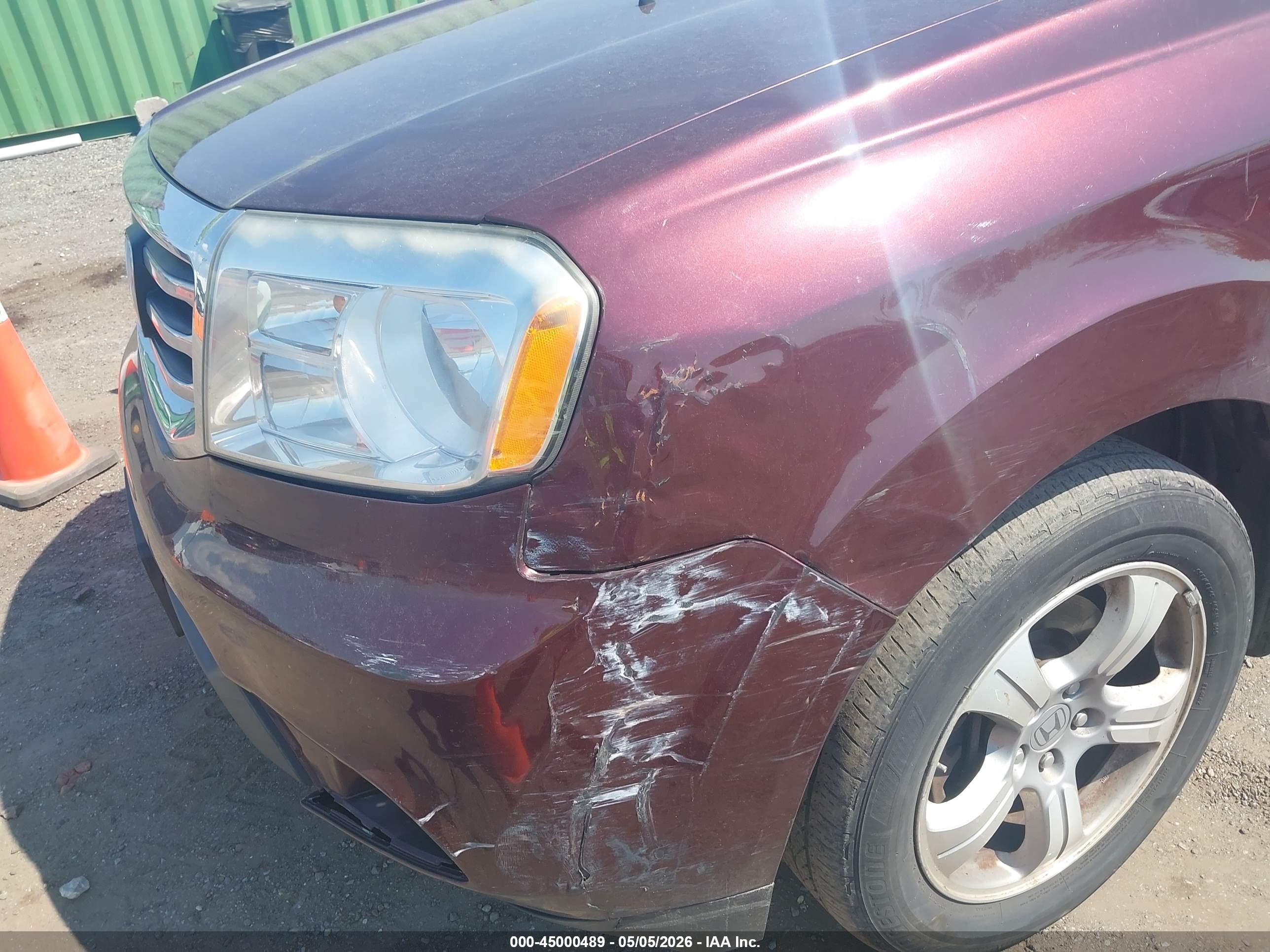 2013 Honda Pilot Ex-l Темно-бордовый vin: 5FNYF4H52DB078201