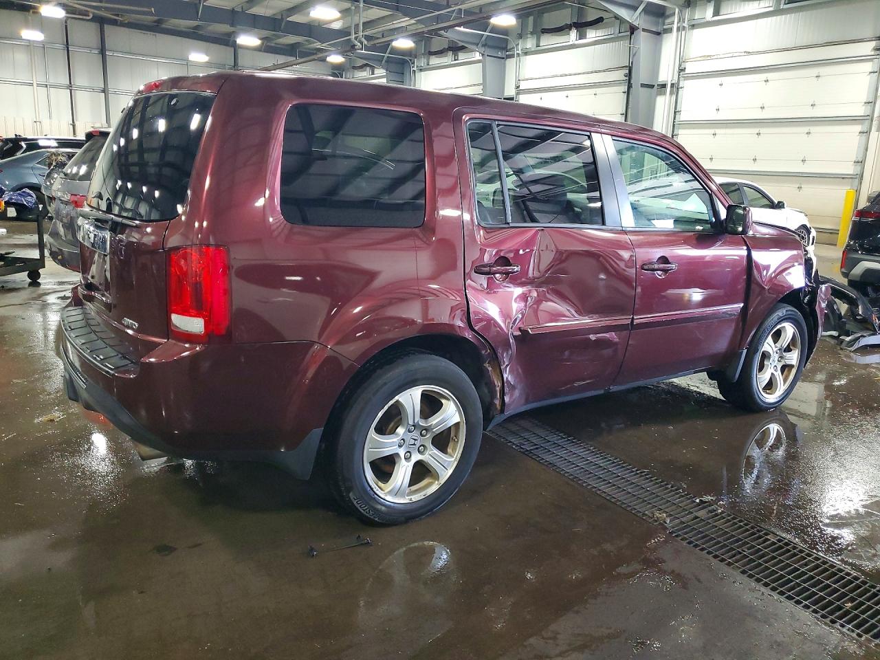 2013 Honda Pilot Exl Burgundy vin: 5FNYF4H52DB083270