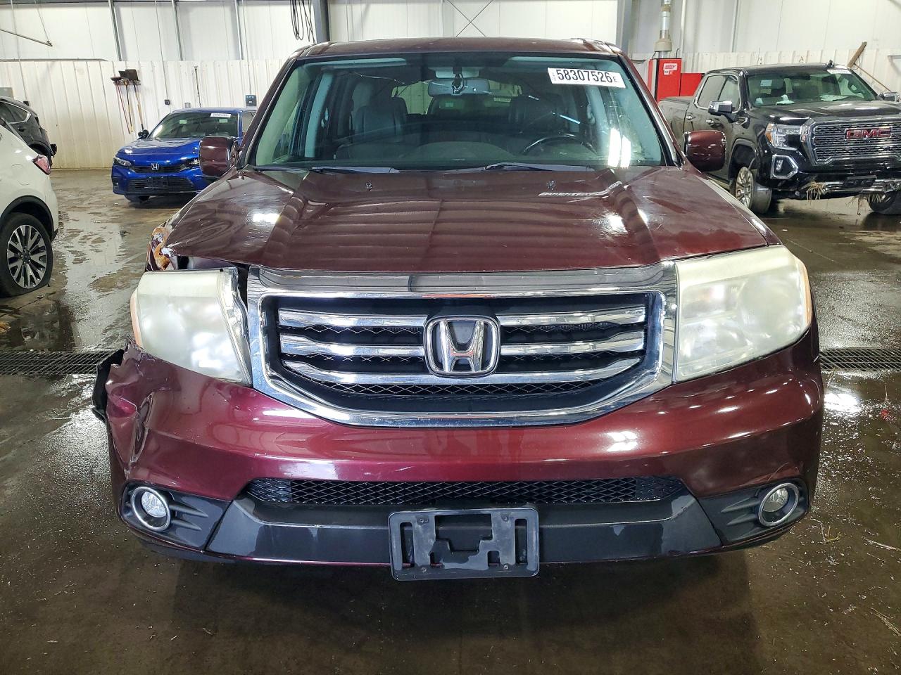 2013 Honda Pilot Exl Burgundy vin: 5FNYF4H52DB083270
