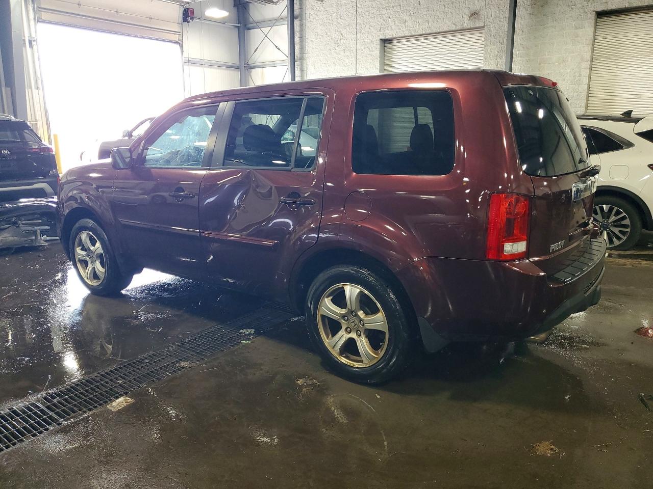 2013 Honda Pilot Exl Burgundy vin: 5FNYF4H52DB083270