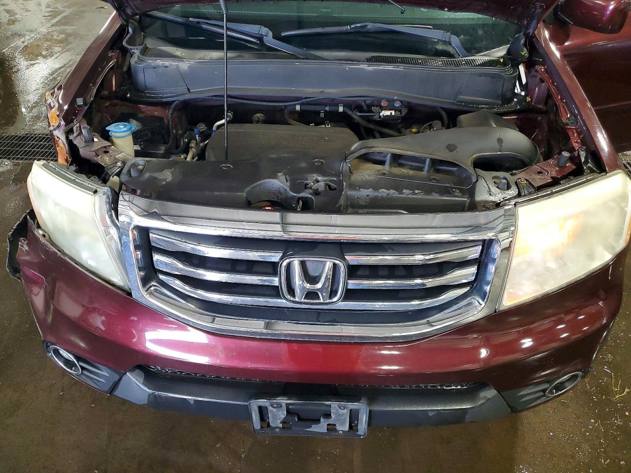 2013 Honda Pilot Exl Burgundy vin: 5FNYF4H52DB083270