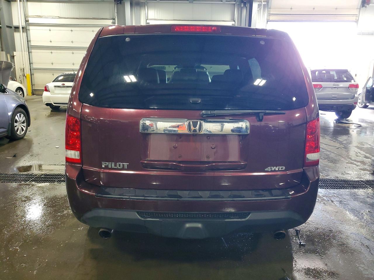 2013 Honda Pilot Exl Burgundy vin: 5FNYF4H52DB083270