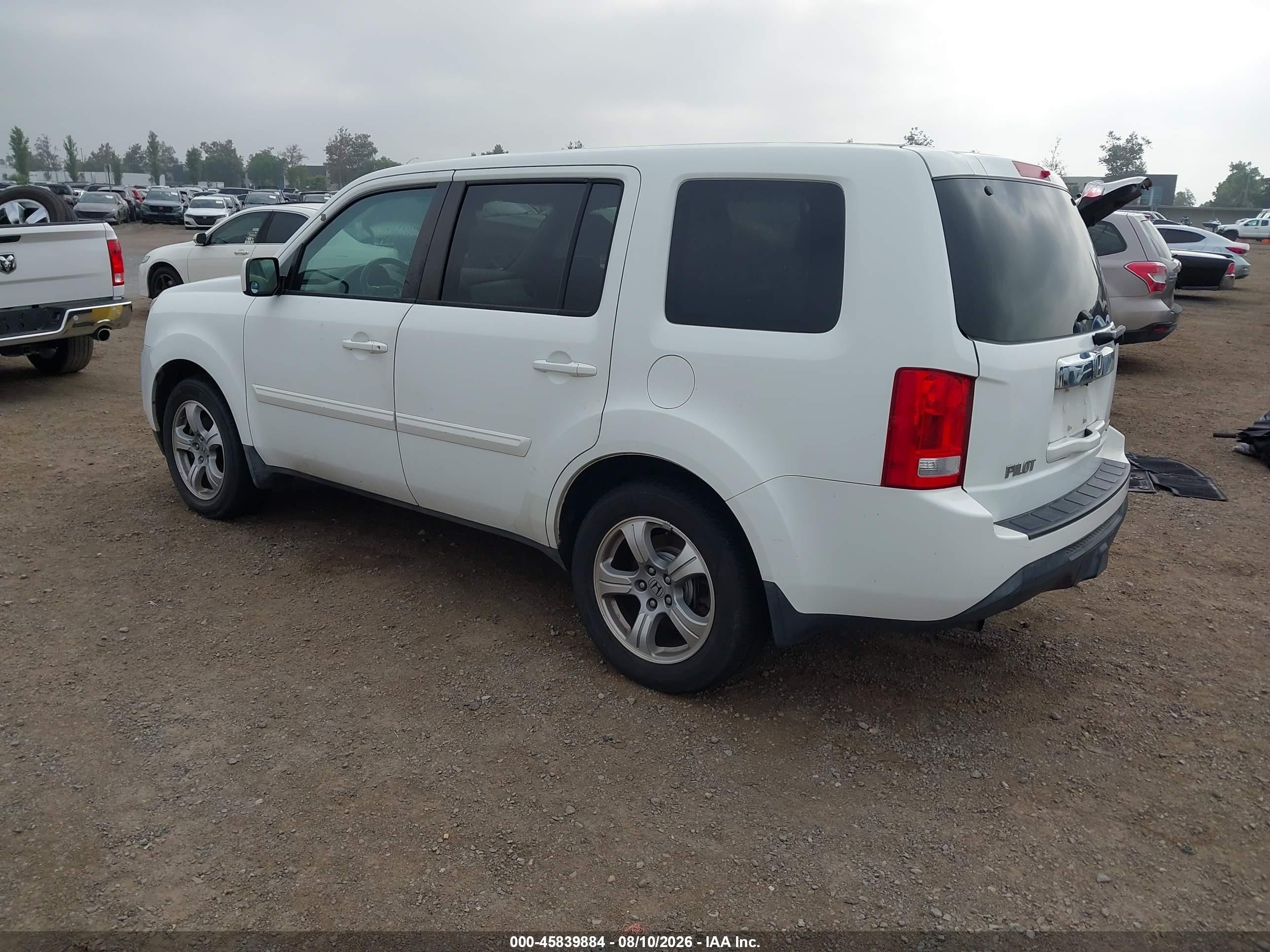 2014 Honda Pilot Ex-l White vin: 5FNYF4H52EB012071
