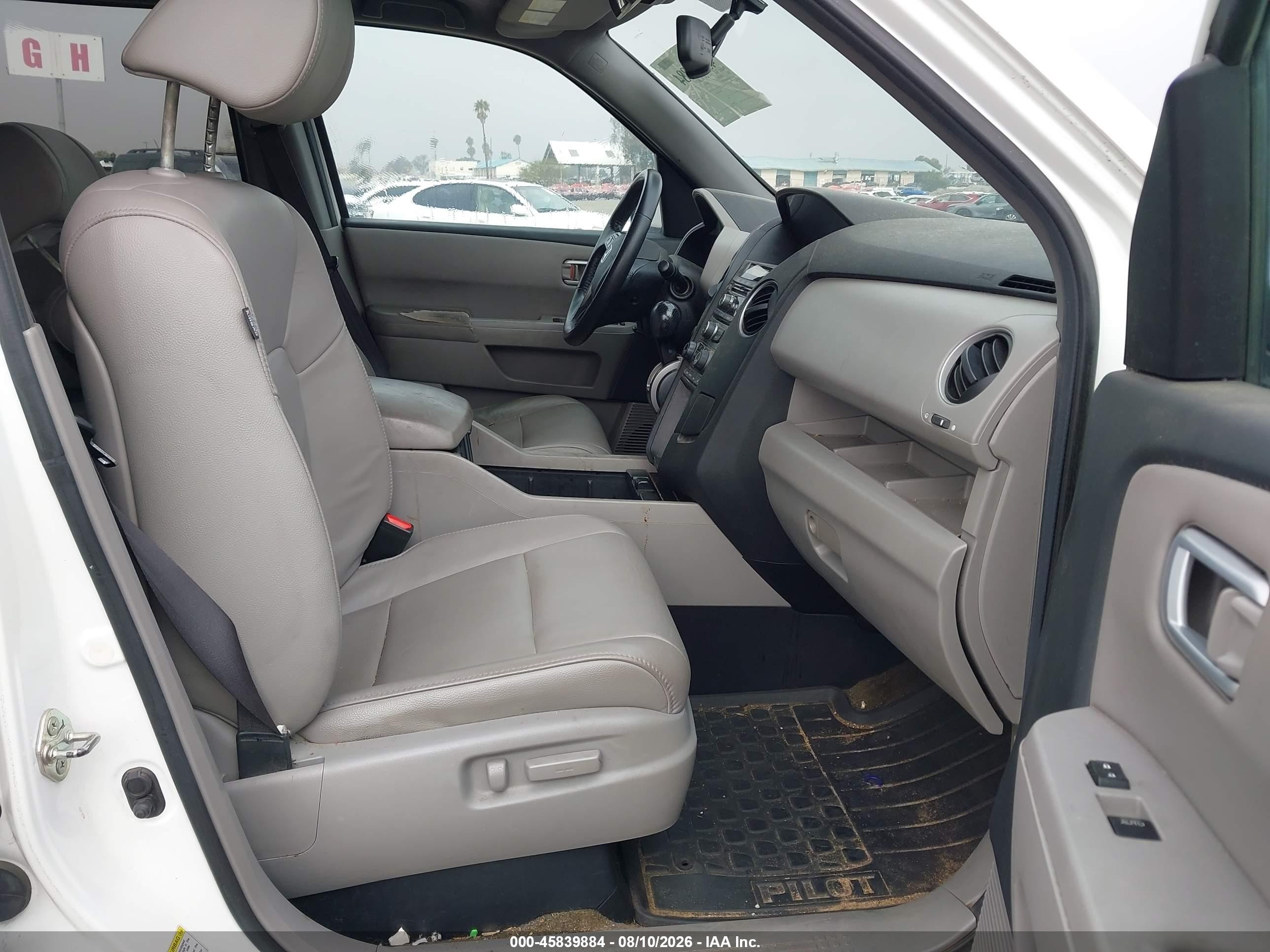 2014 Honda Pilot Ex-l White vin: 5FNYF4H52EB012071
